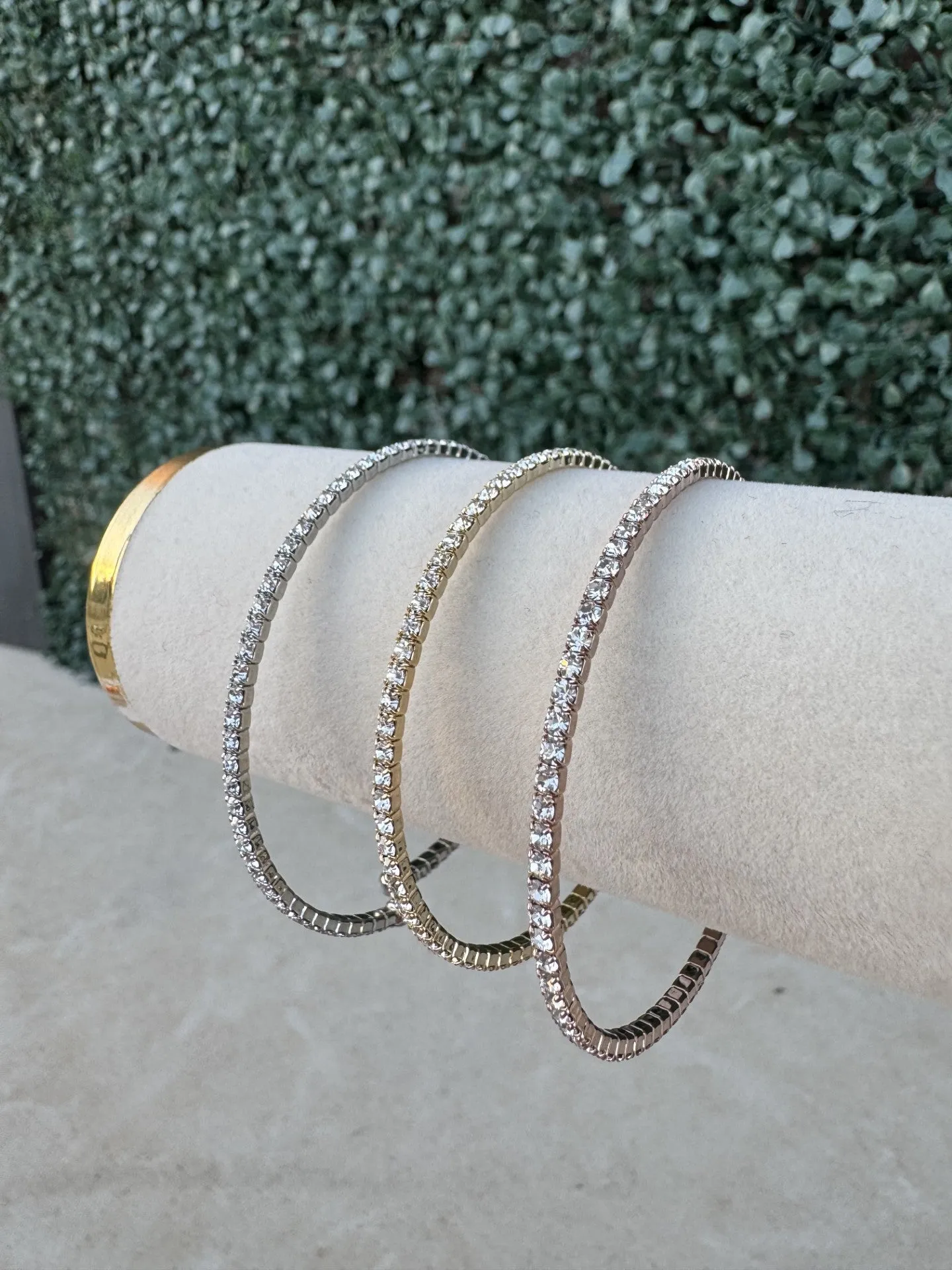 Clear CZ Bangle | White Gold