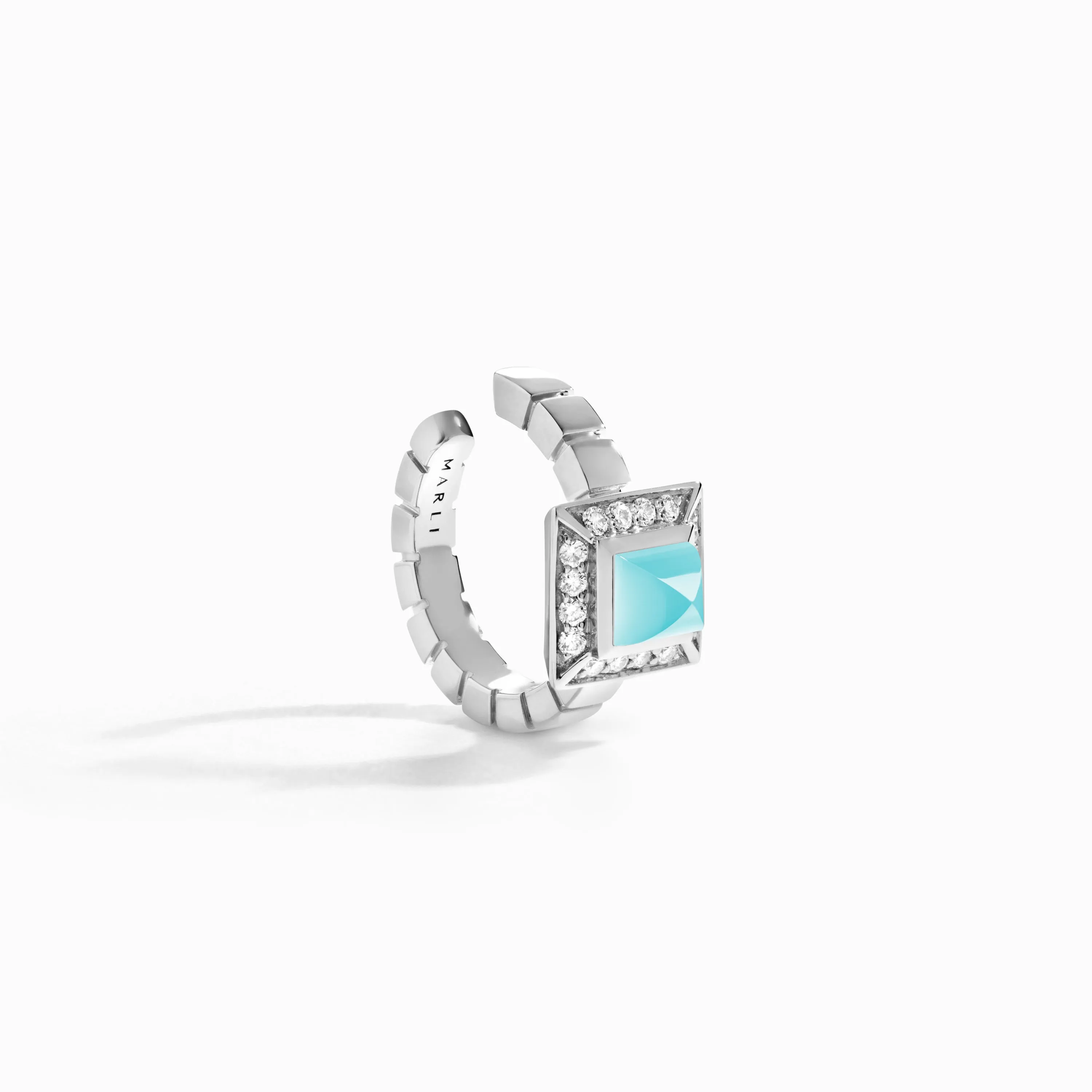 Cleo Lotus Pavé Ear Cuff (Single R)