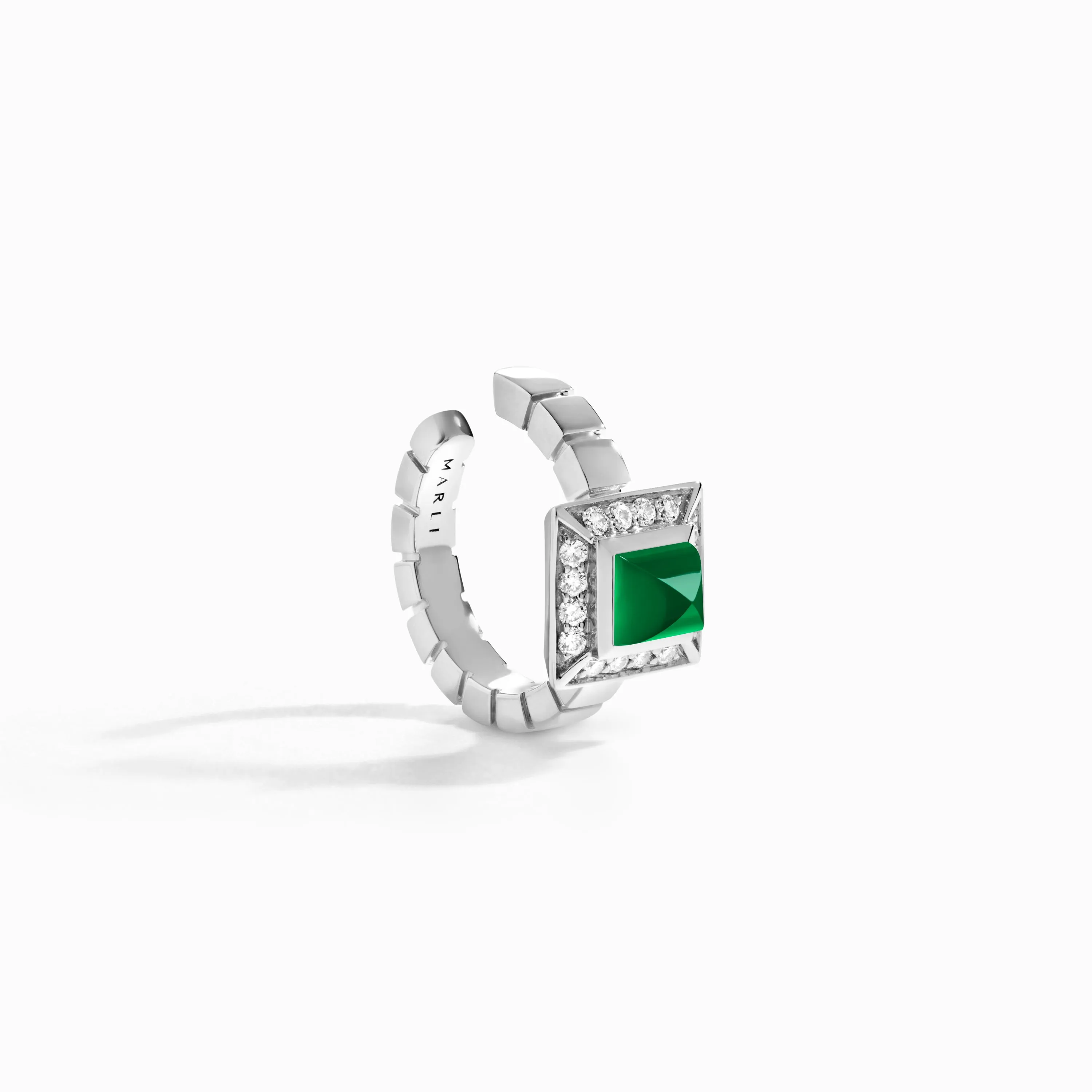 Cleo Lotus Pavé Ear Cuff (Single R)