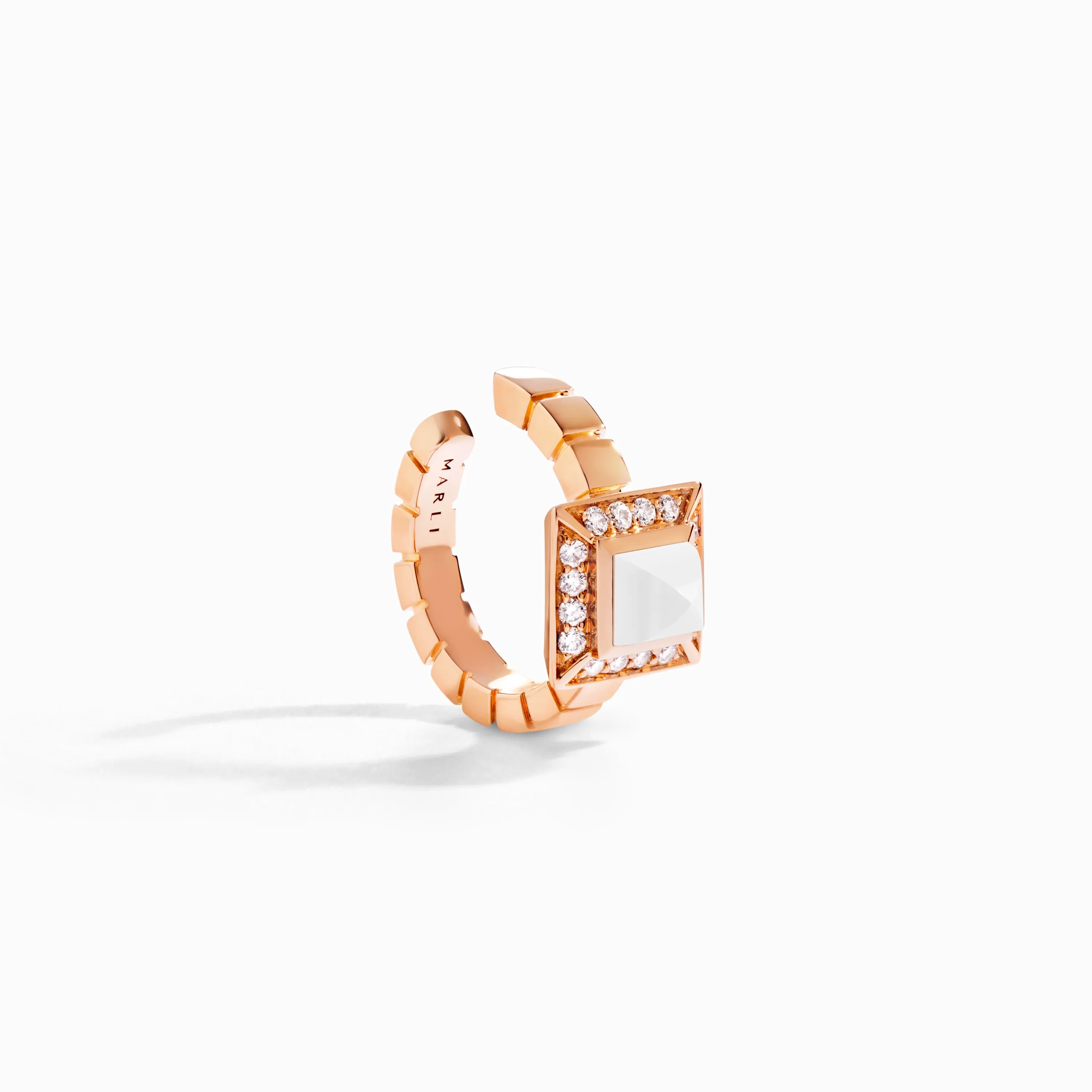 Cleo Lotus Pavé Ear Cuff (Single R)