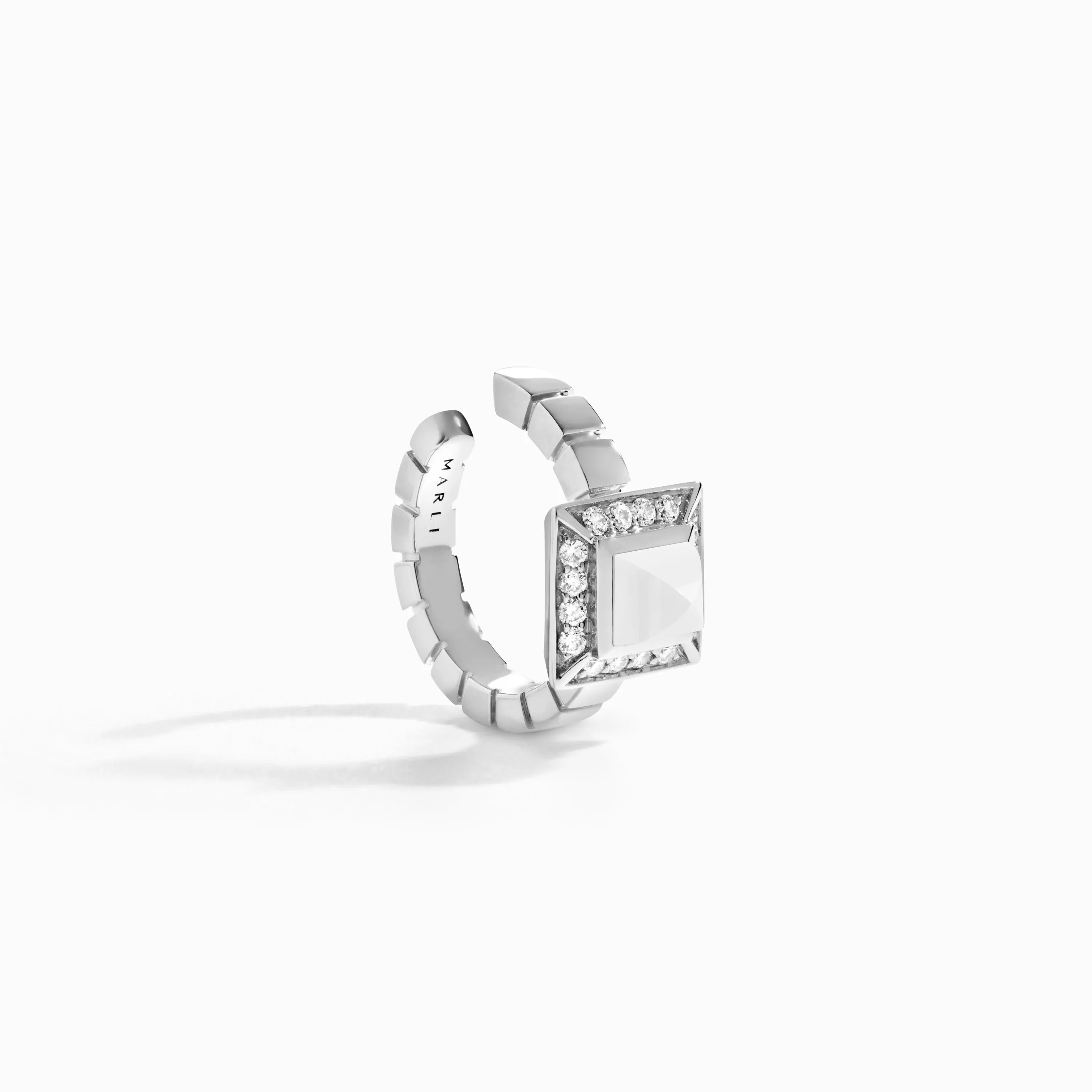 Cleo Lotus Pavé Ear Cuff (Single R)