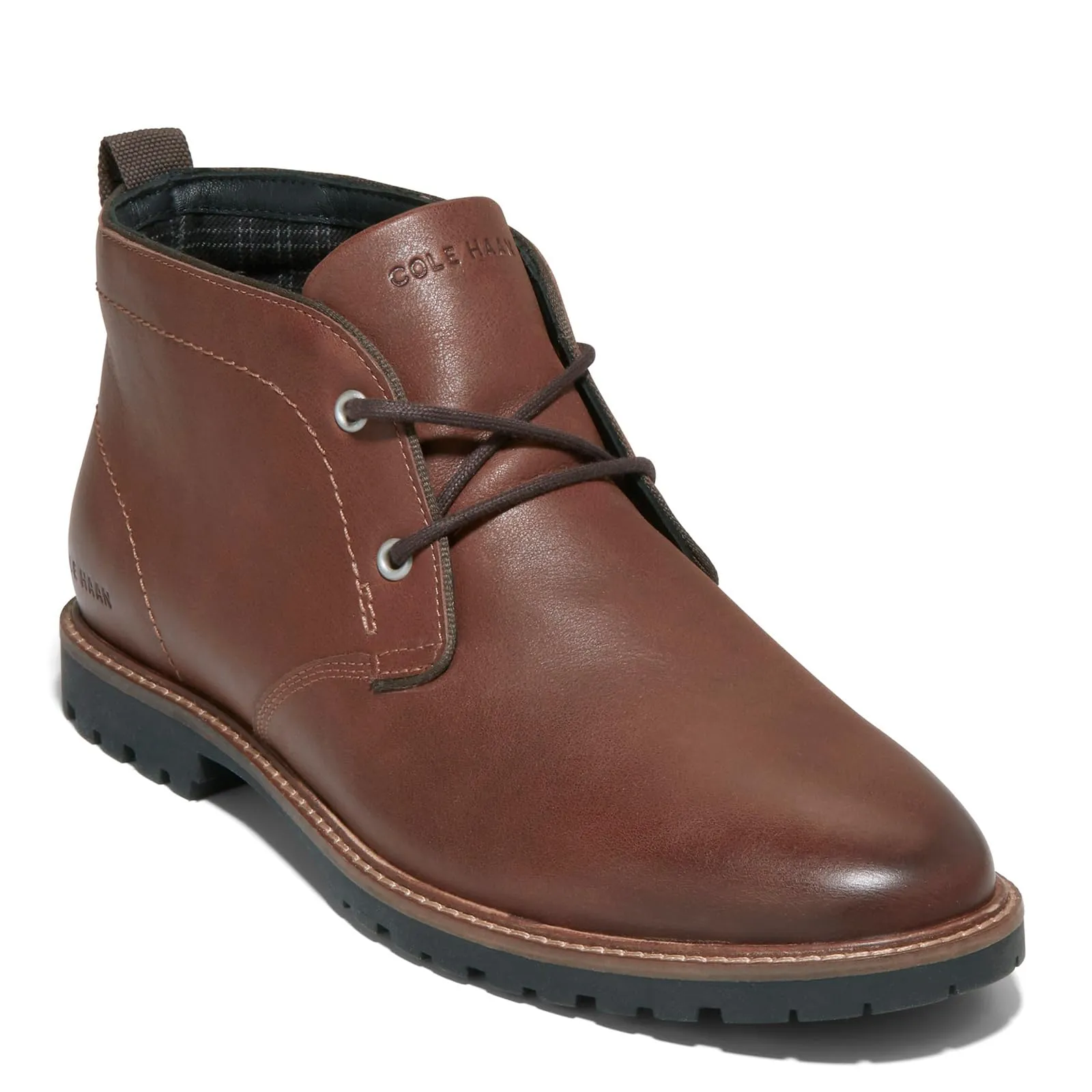 Cole Haan Men's Midland Lug Chukka Boot, Dark Sequoia/Grey Pinstripe Water Resistant, 9.5