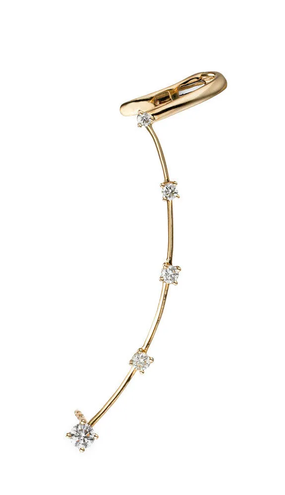 Constellation Diamond Climber Earring | gold color options