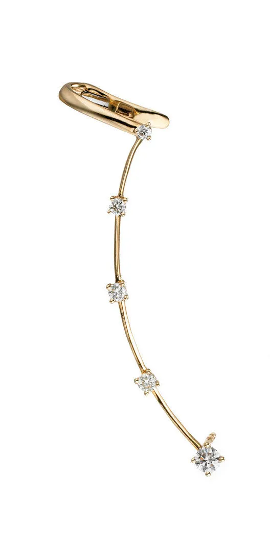Constellation Diamond Climber Earring | gold color options