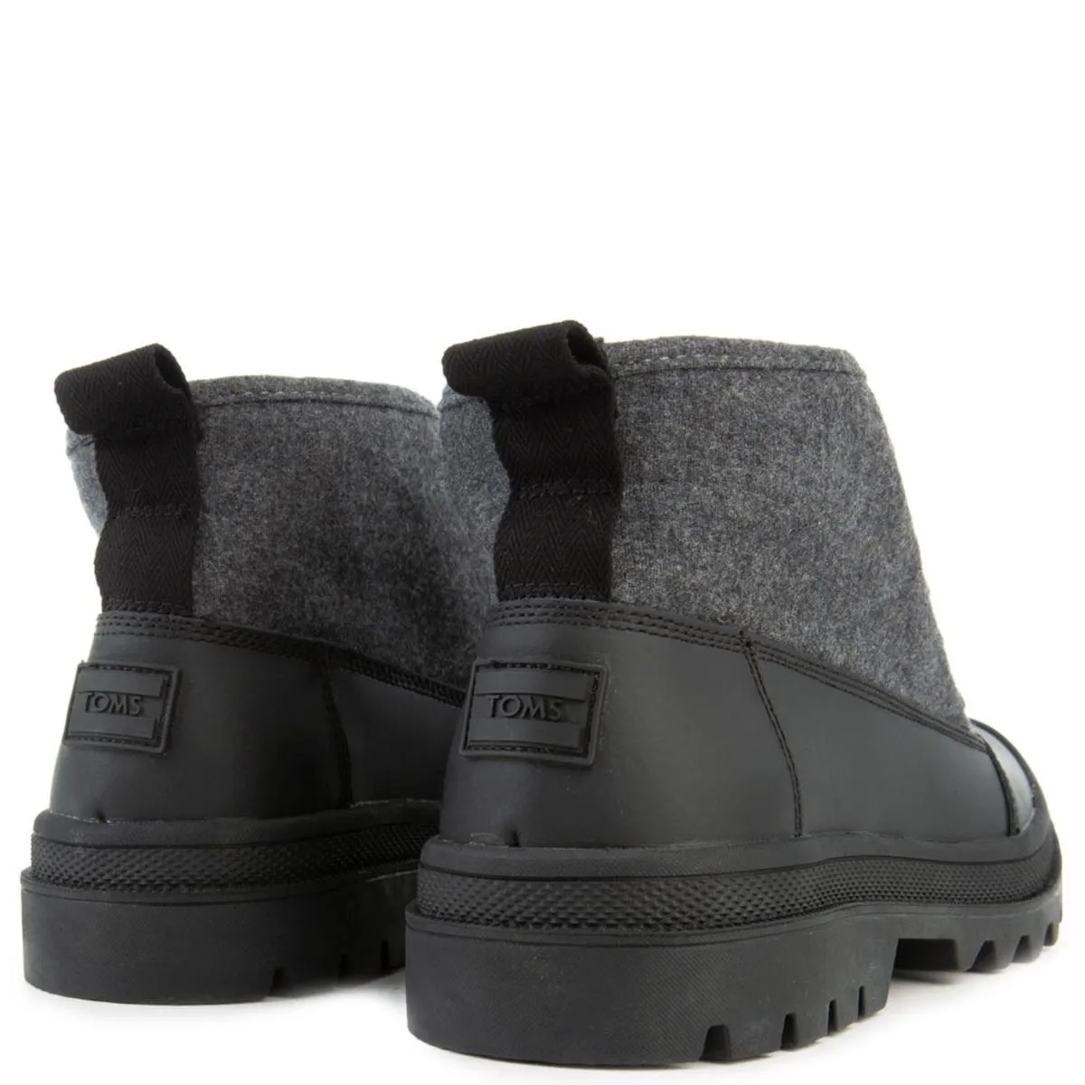 Cordova Boots in Black Wool w/ Leather