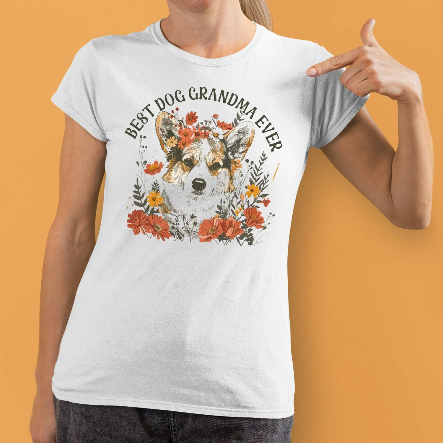 Corgi Dog T-shirt, Pet Lover Shirt, Dog Lover Shirt, Best Dog Grandma Ever T-Shirt, Dog Owner Shirt, Gift For Dog Grandma, Funny Dog Shirts, Women Dog T-Shirt, Mother's Day Gift, Dog Lover Wife Gifts, Dog Shirt