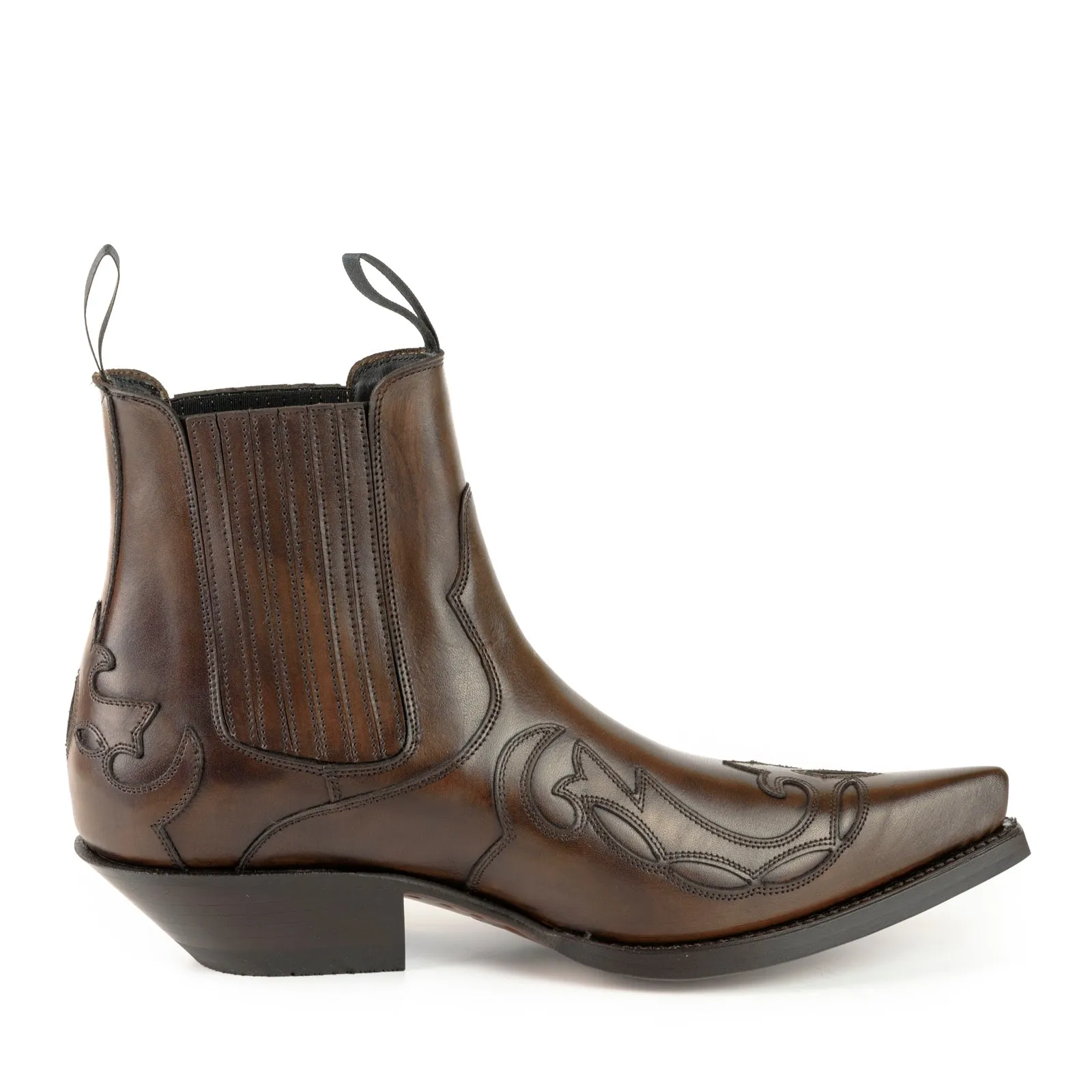 Cowboy Boots or Ankle Boots for Women and Men, Handcrafted, Brown Leather, Urban 1931