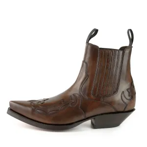 Cowboy Boots or Ankle Boots for Women and Men, Handcrafted, Brown Leather, Urban 1931