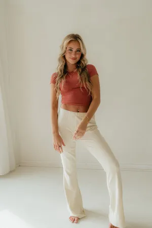 Cozy Girl Mid-Rise Flare Pants