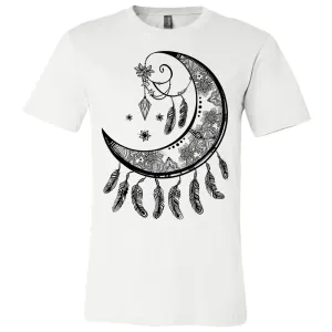 Crescent Moon Dreamcatcher Black Asst Colors Mens Lightweight Fitted T-Shirt/tee
