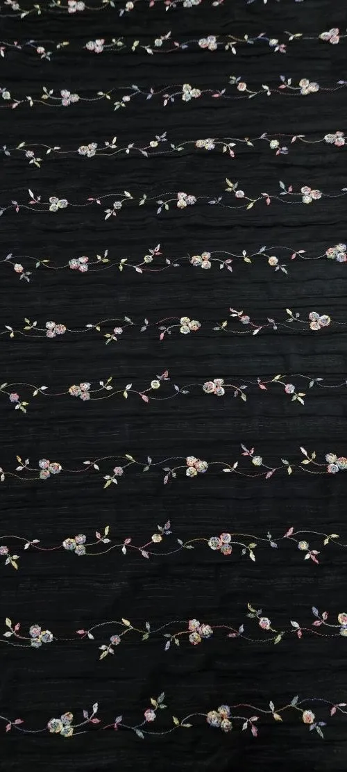 Crinkle Chiffon Floral Promenade