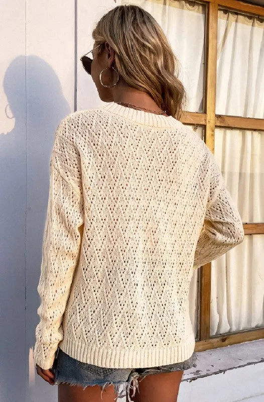 Crochet pullover sweater
