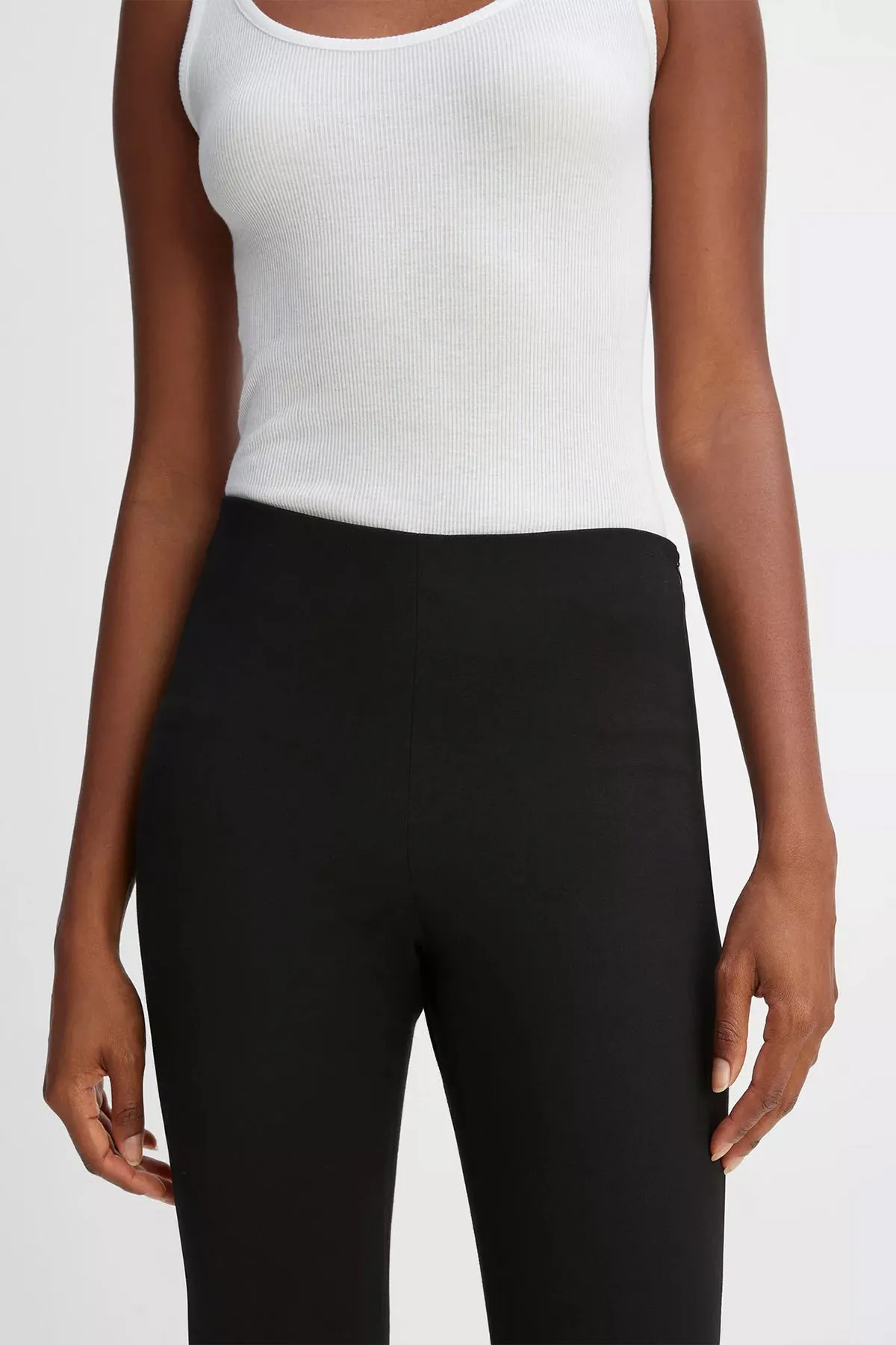 Crop Flare Pants in Black