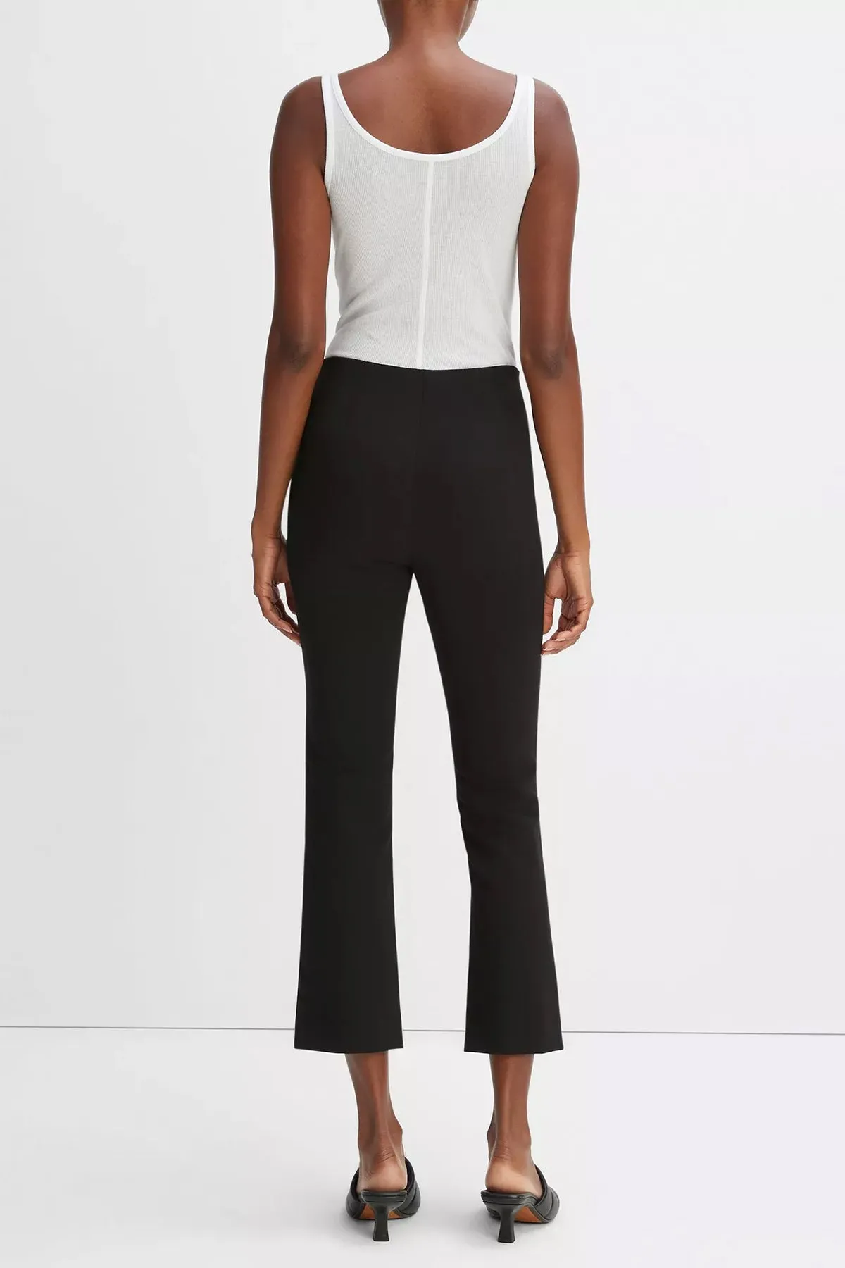 Crop Flare Pants in Black