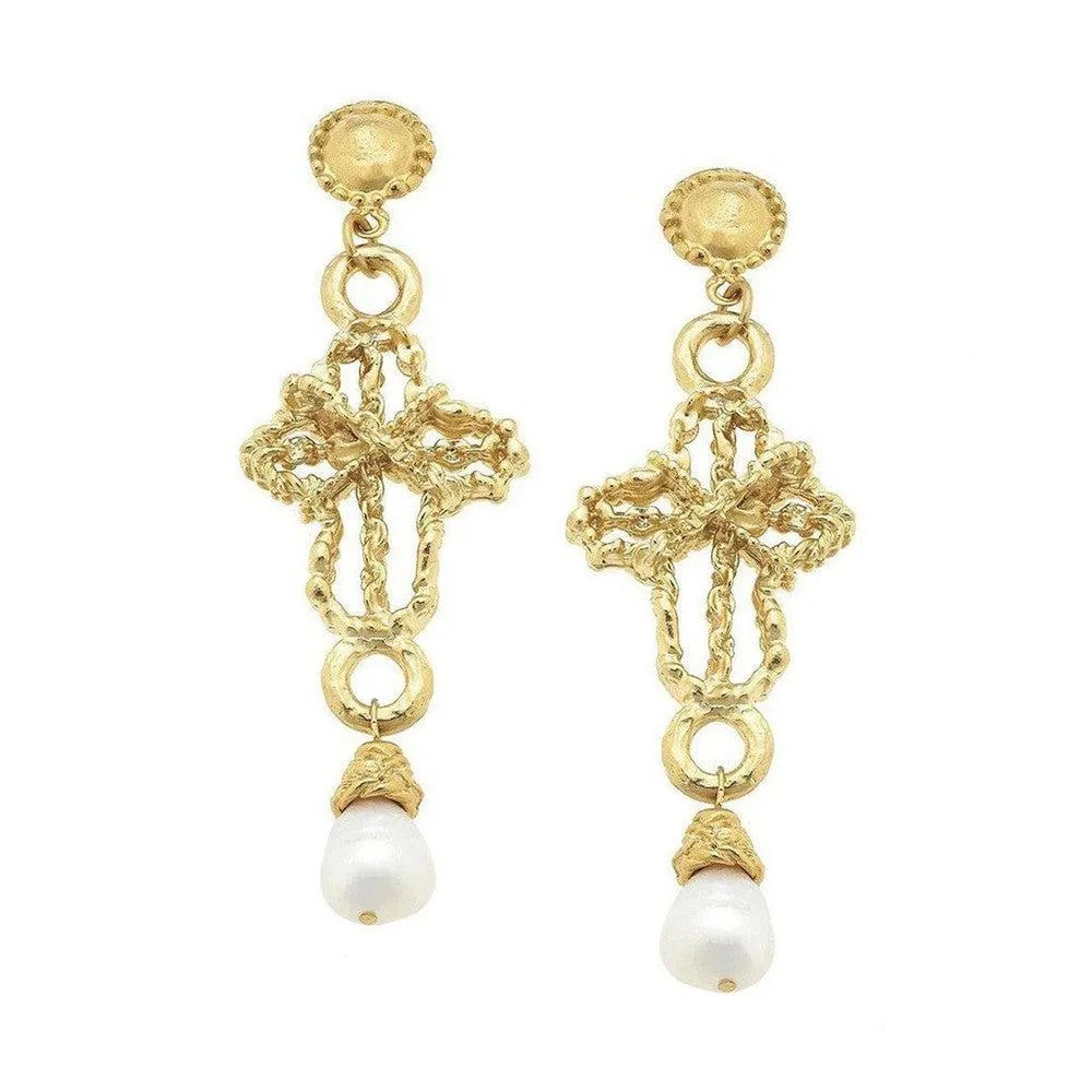 Cross Chandelier Dangle Earring