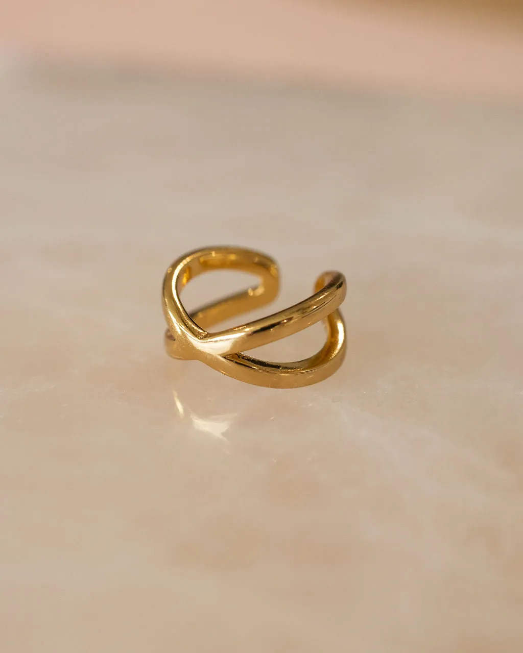 Cross Ear Cuff in Gold