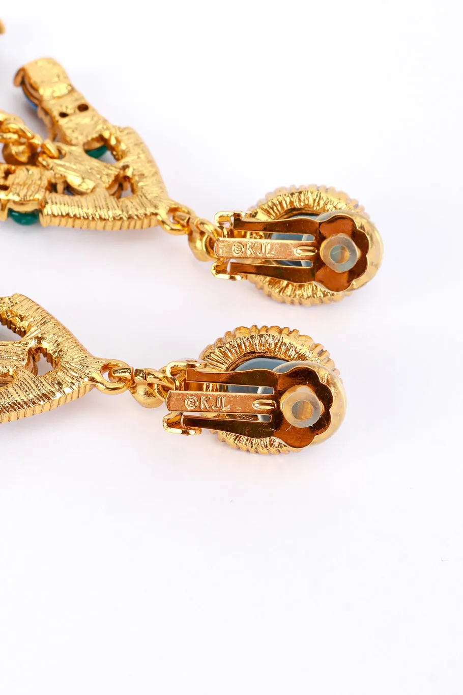 Crystal & Byzantine Cabochon Chandelier Earrings