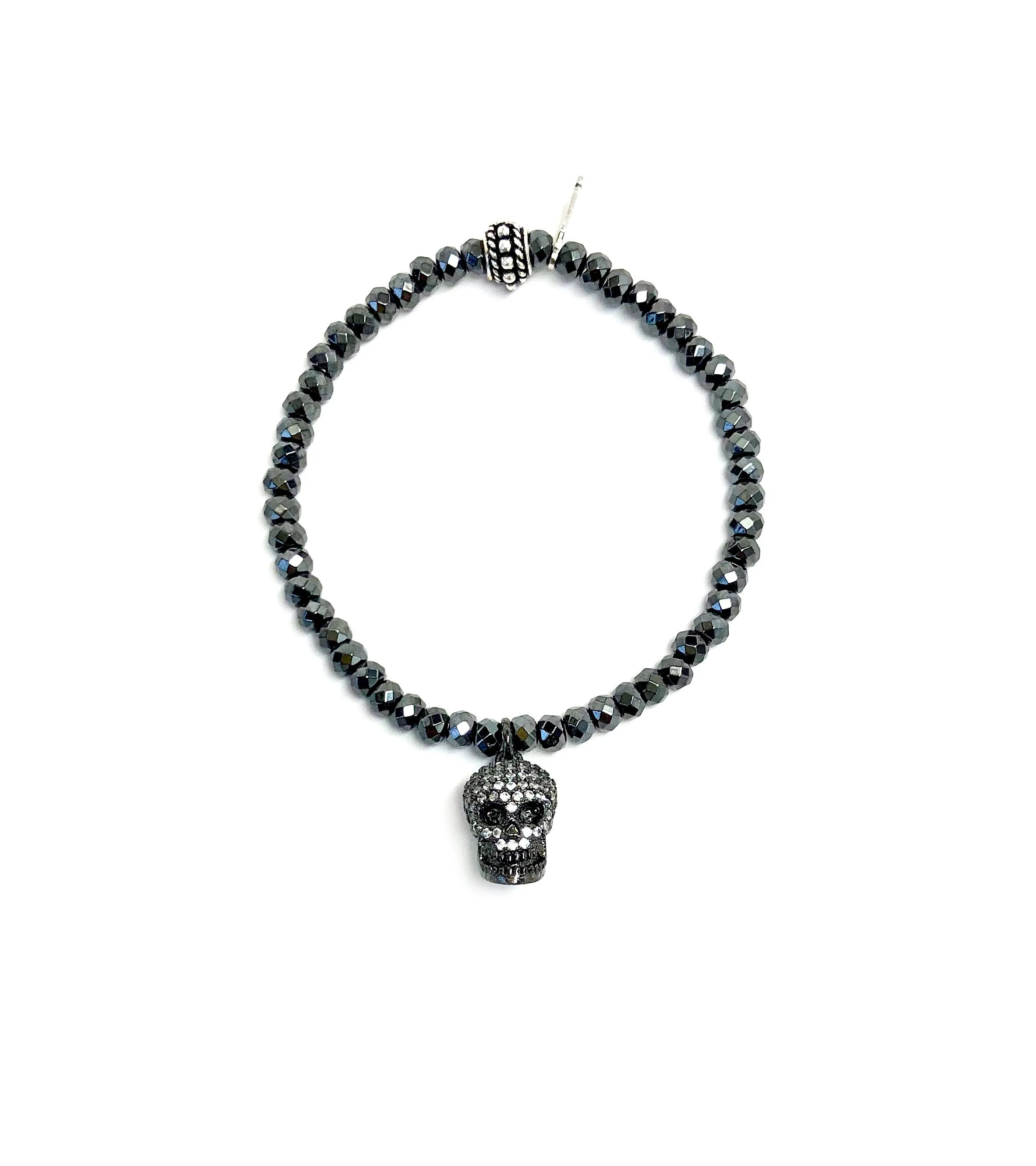 Crystal Skull Charm Bracelet