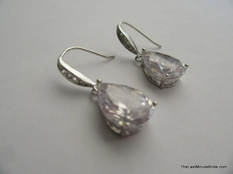 Cubic Zirconia Bridal Earrings