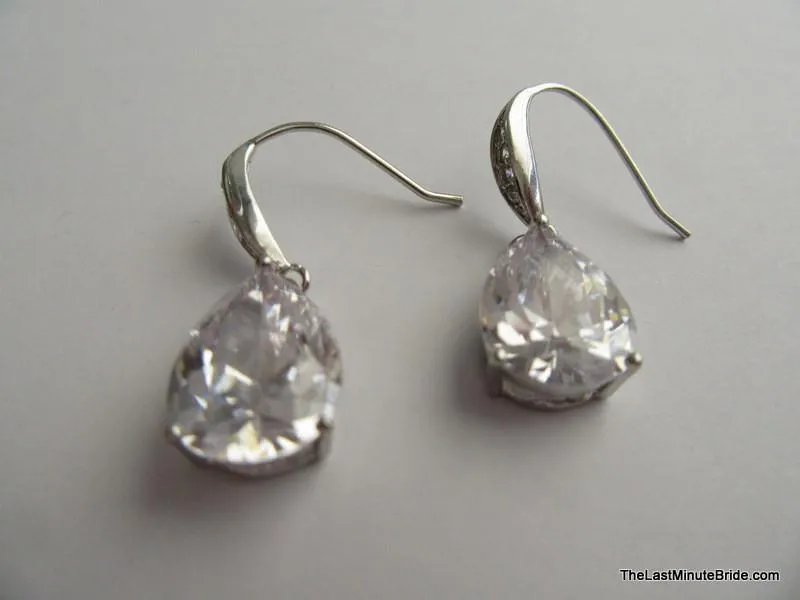 Cubic Zirconia Bridal Earrings