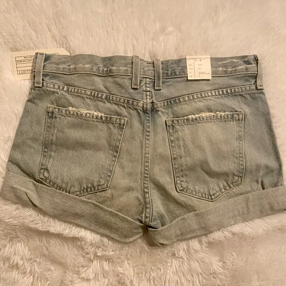 Current Elliott The Rolled Boyfriend Shorts in Alta Destroy