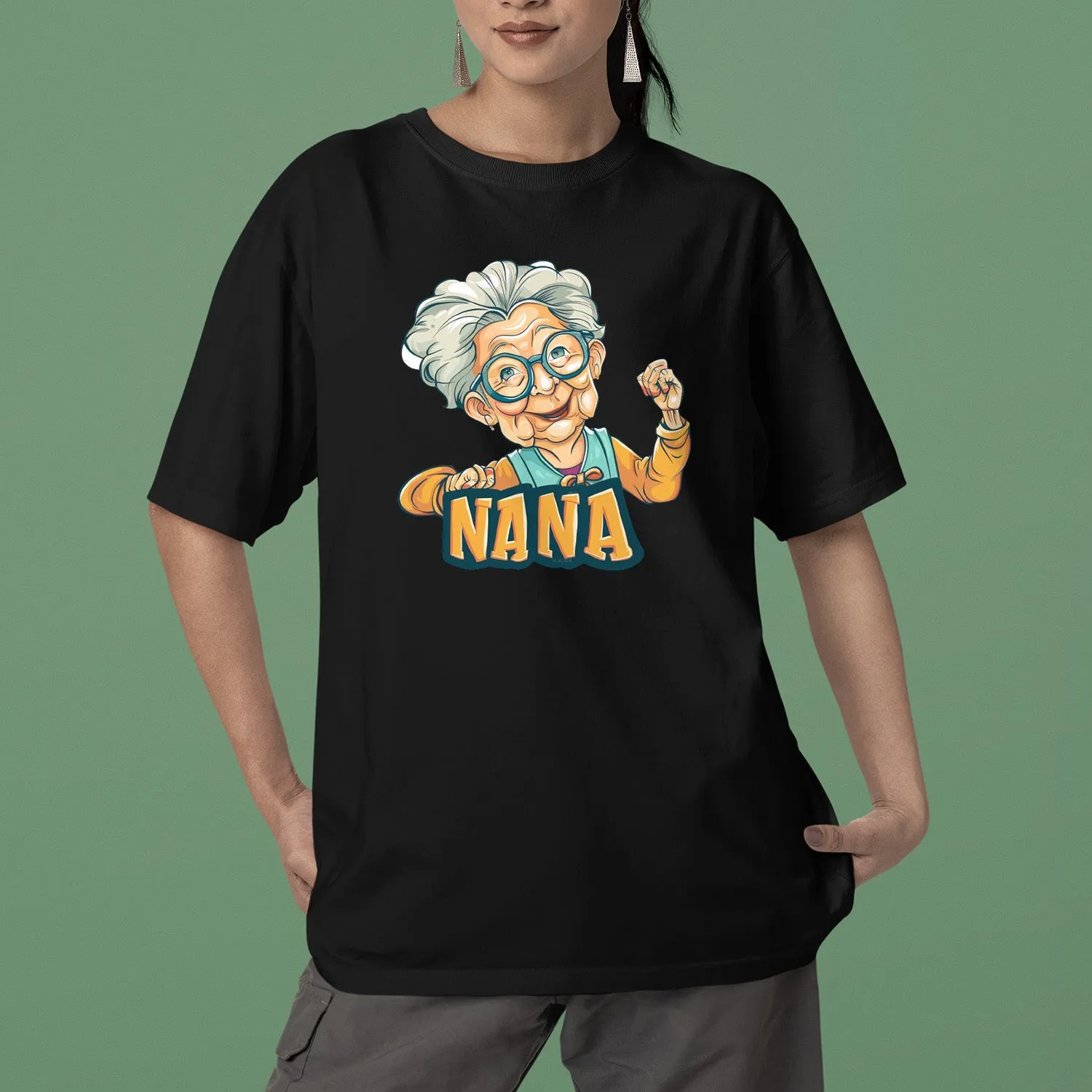 Cute Chibi Nana T-Shirt, Strong Nana Shirt, Grandma Hoodie, Grandma Shirt, Mother's Day Gift For Grandma, Happy Mother's Day