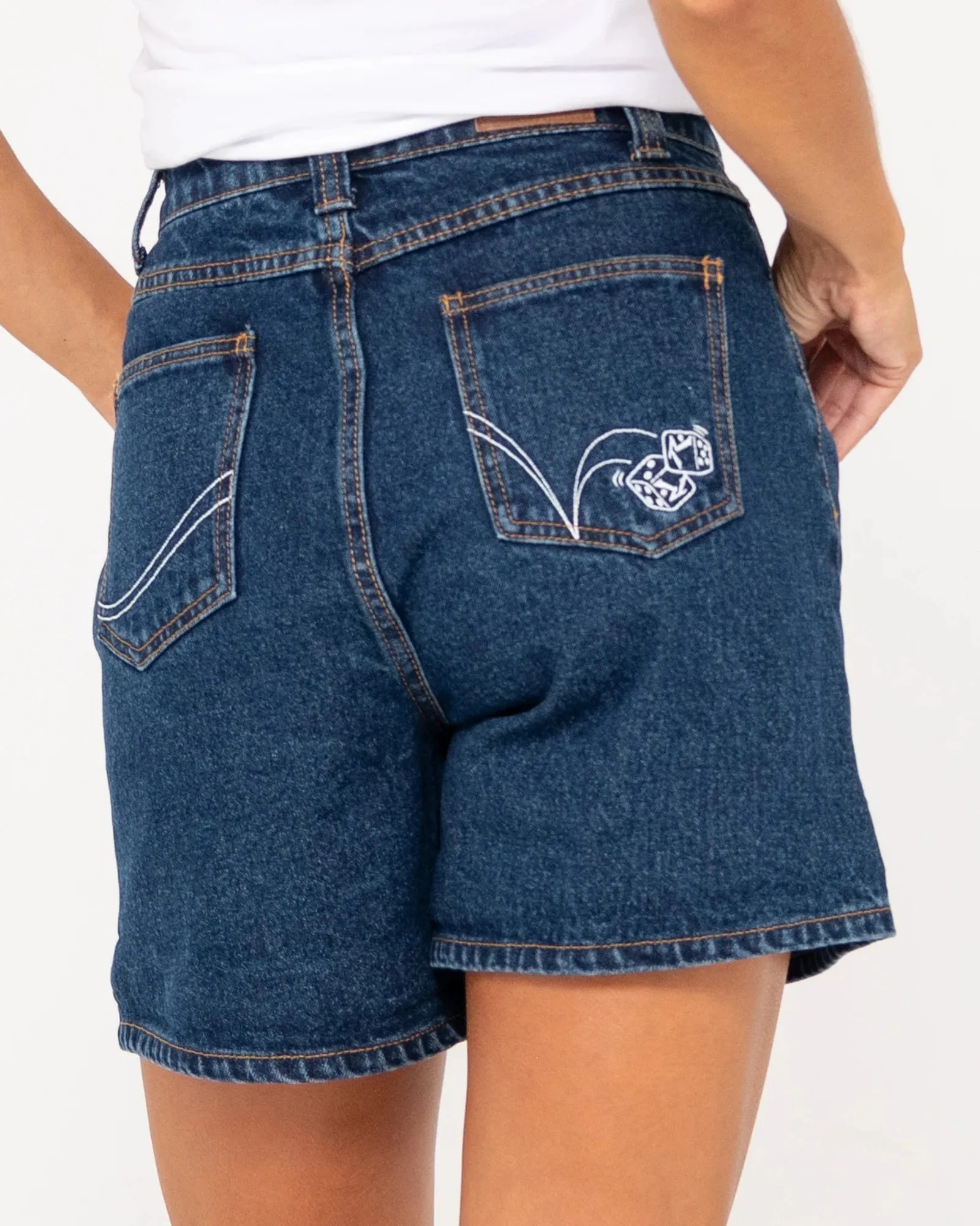 Cyprus Lucky High Denim Short - Deep Blue