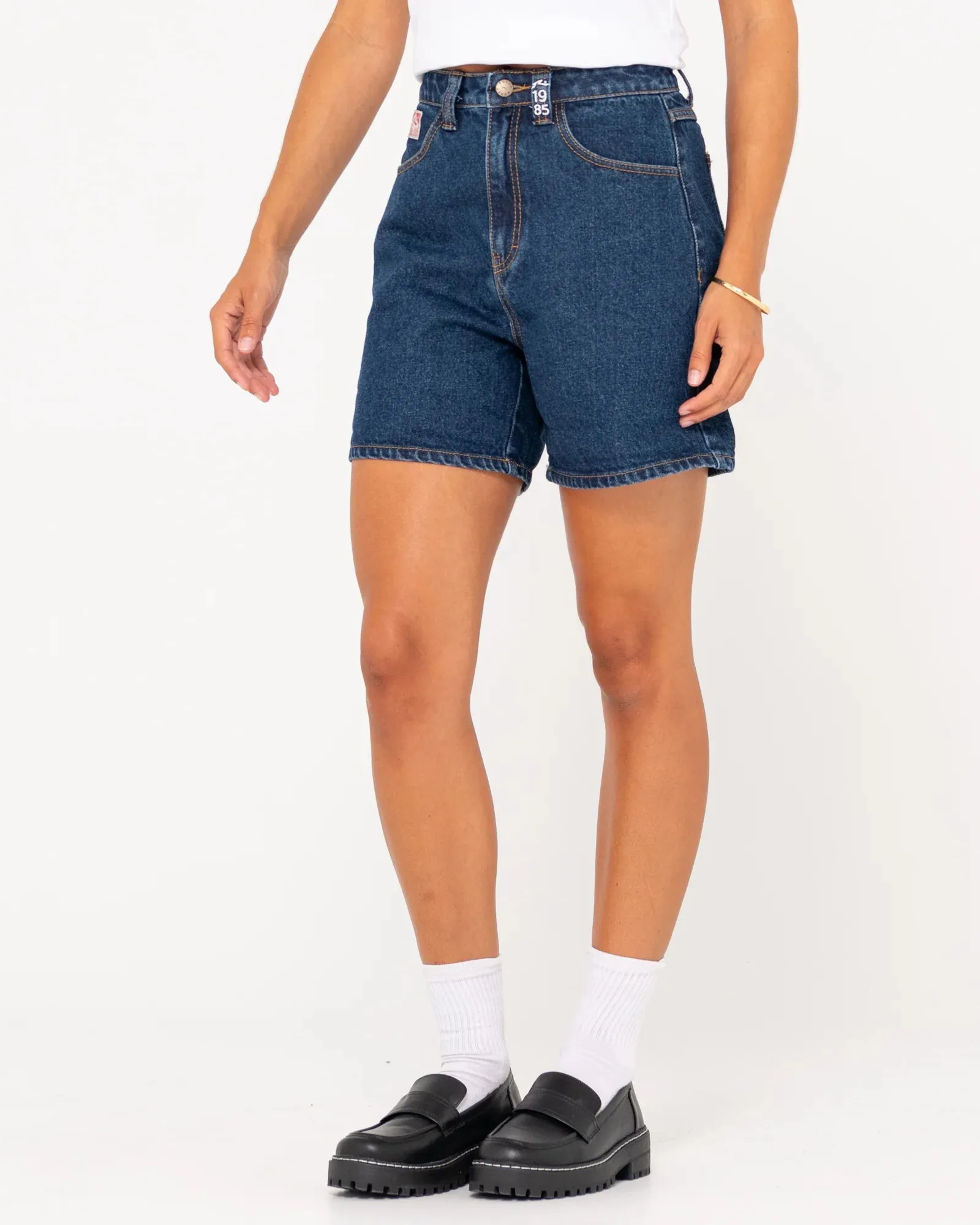 Cyprus Lucky High Denim Short - Deep Blue