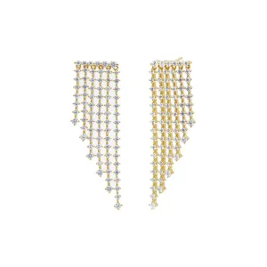 CZ Chandelier Dangling Drop Stud Earring