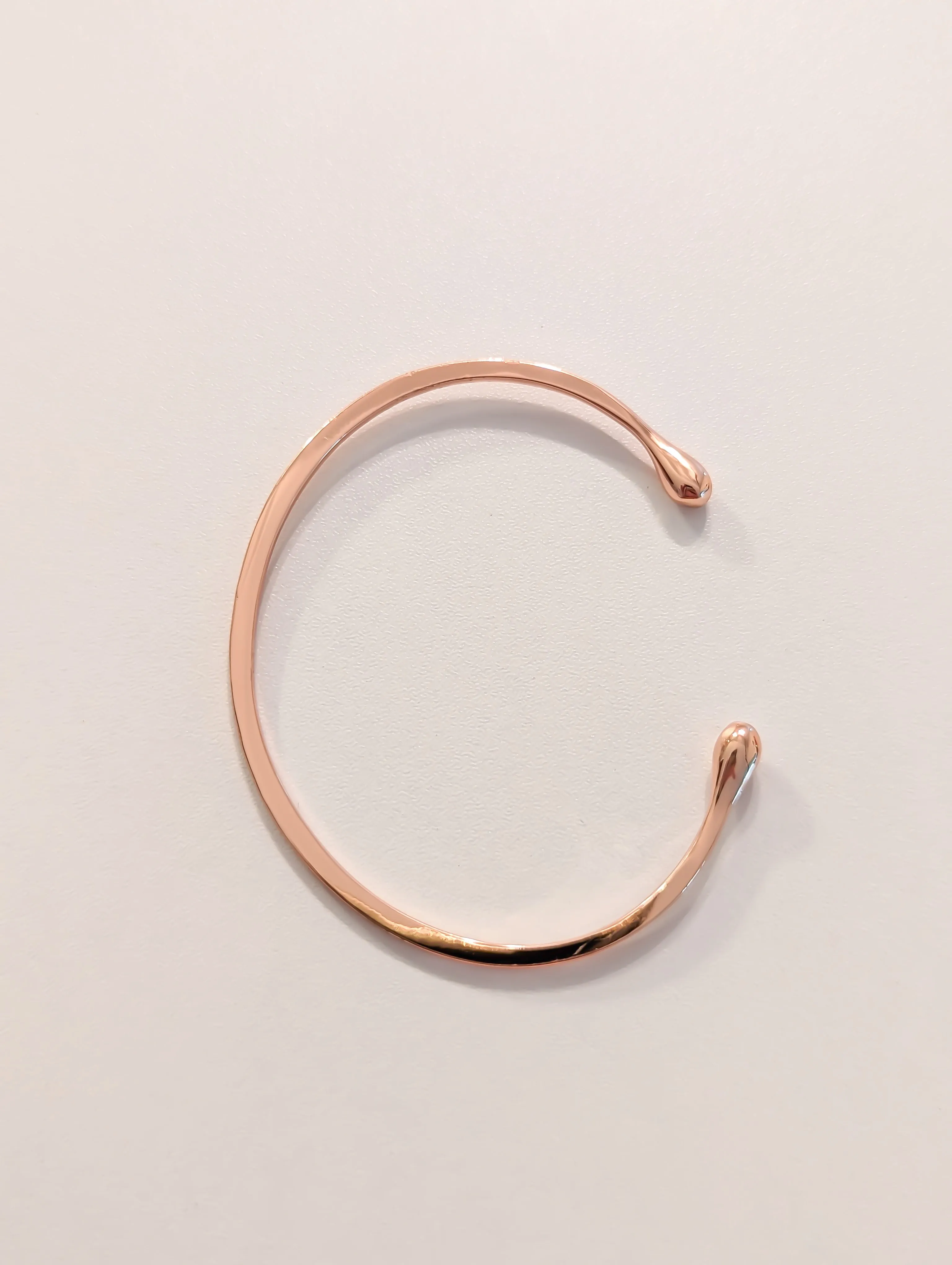 Dainty Simple Cuff Adjustable Bracelet with Two Rounded Ends