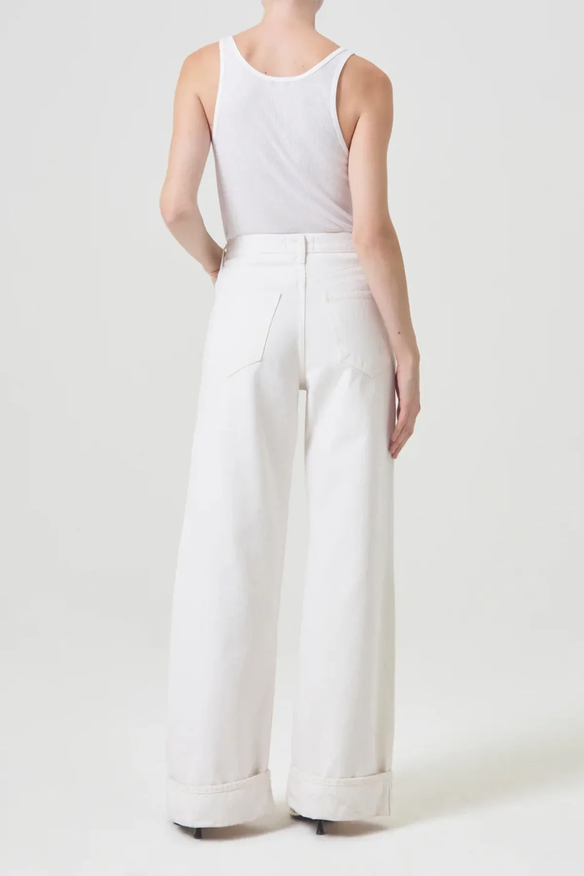 Dame High-Rise Wide Leg Jean in Fortune Cookie