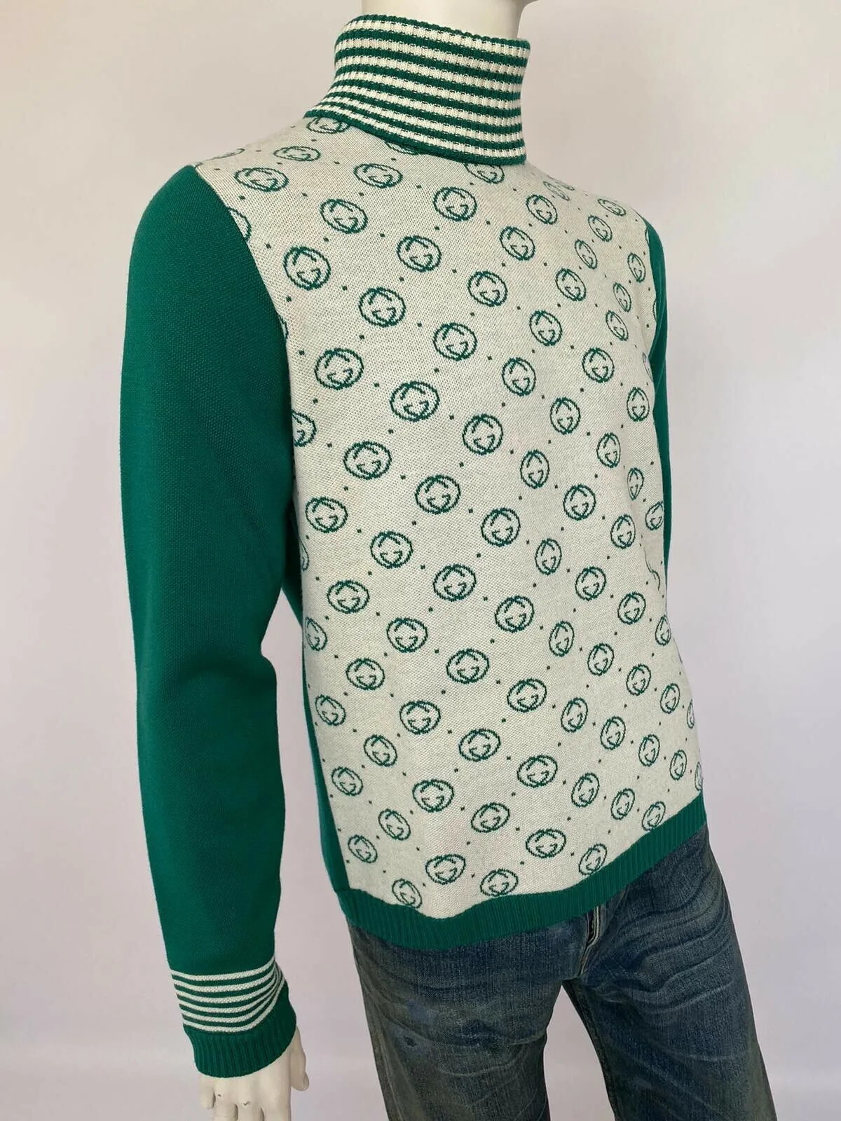 Dapper Dan Wool GG Turtleneck Sweater