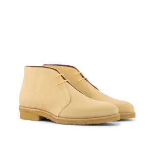 DapperFam Vivace in Sand Men's Lux Suede Chukka