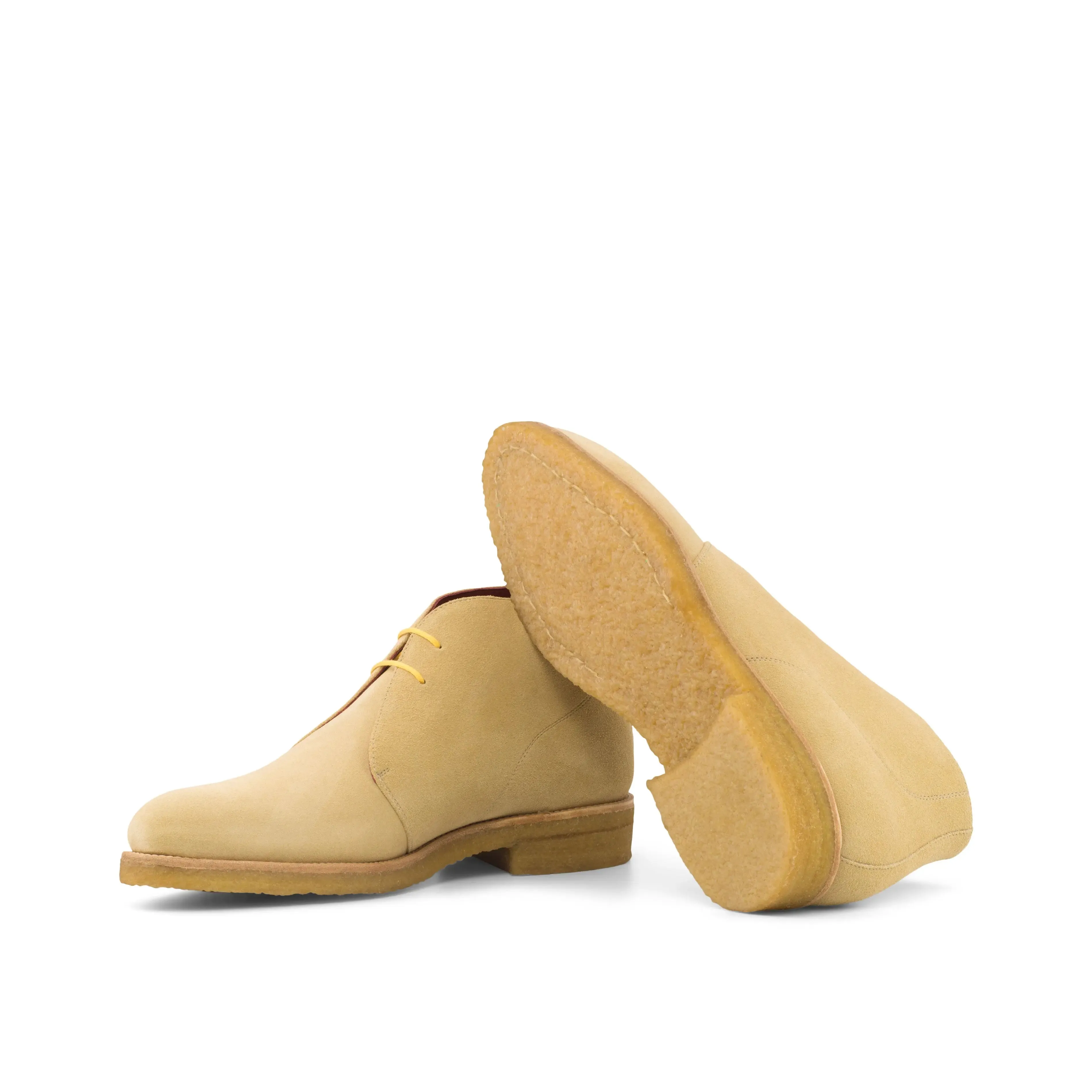 DapperFam Vivace in Sand Men's Lux Suede Chukka