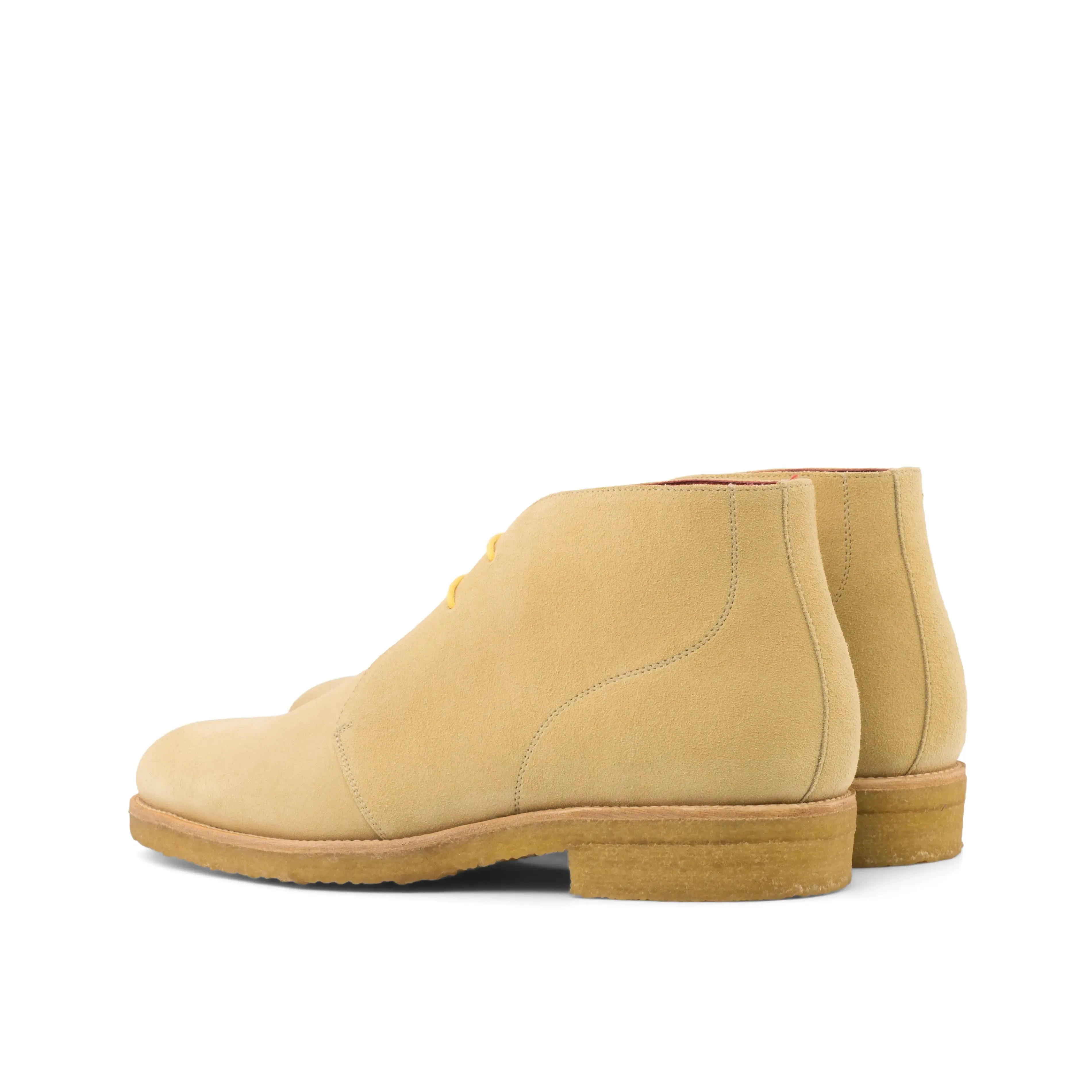 DapperFam Vivace in Sand Men's Lux Suede Chukka