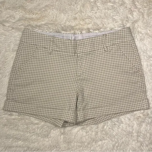Dear John Green &amp; White Gingham Cuff Shorts