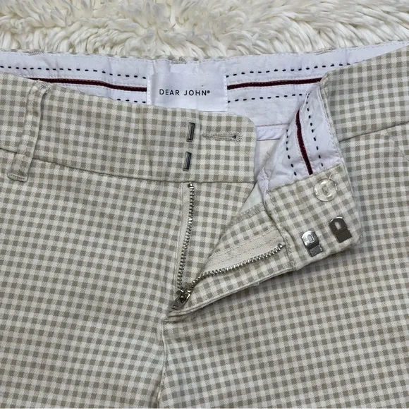 Dear John Green &amp; White Gingham Cuff Shorts