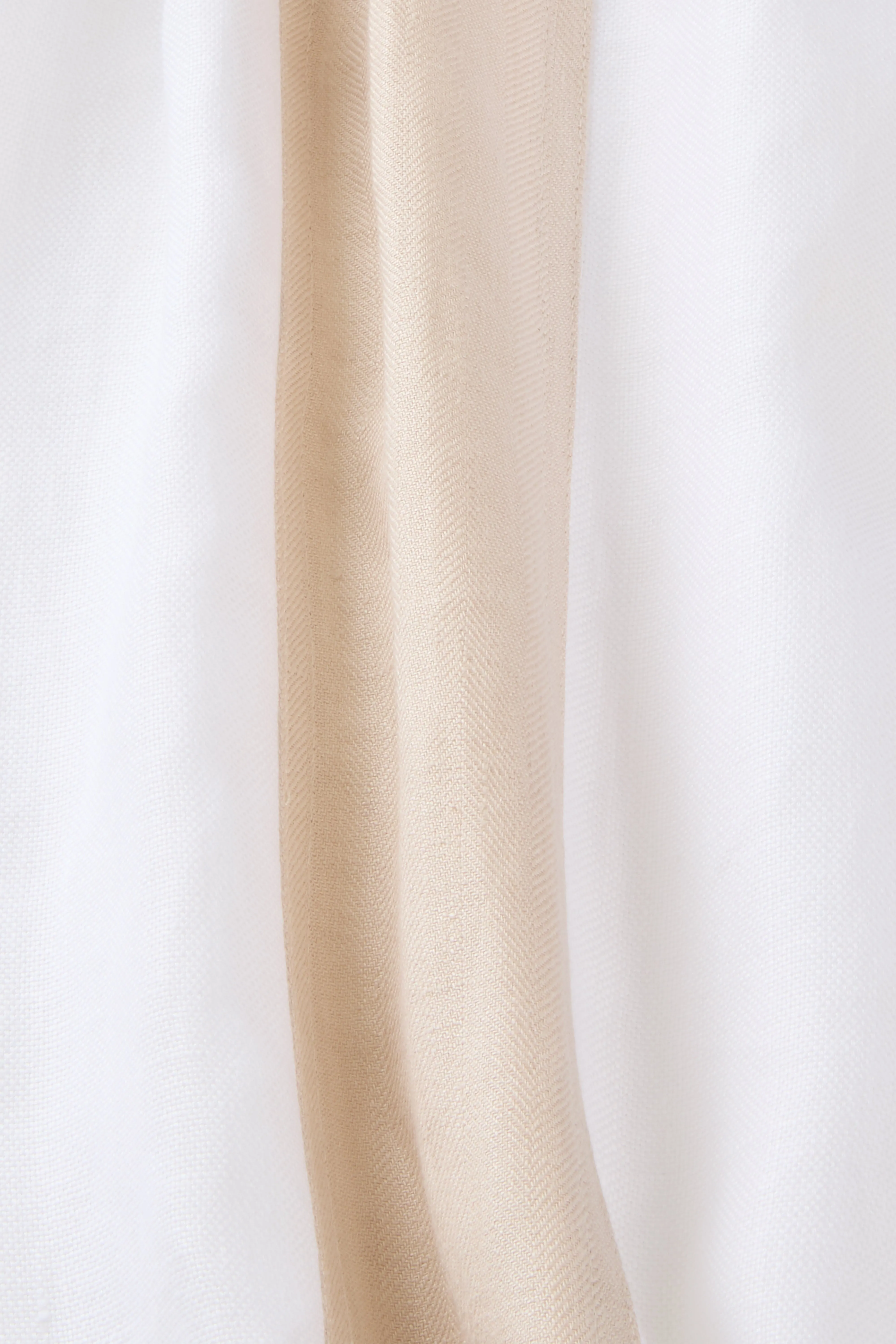 Delphi Linen Two Tone Short - White & Sand