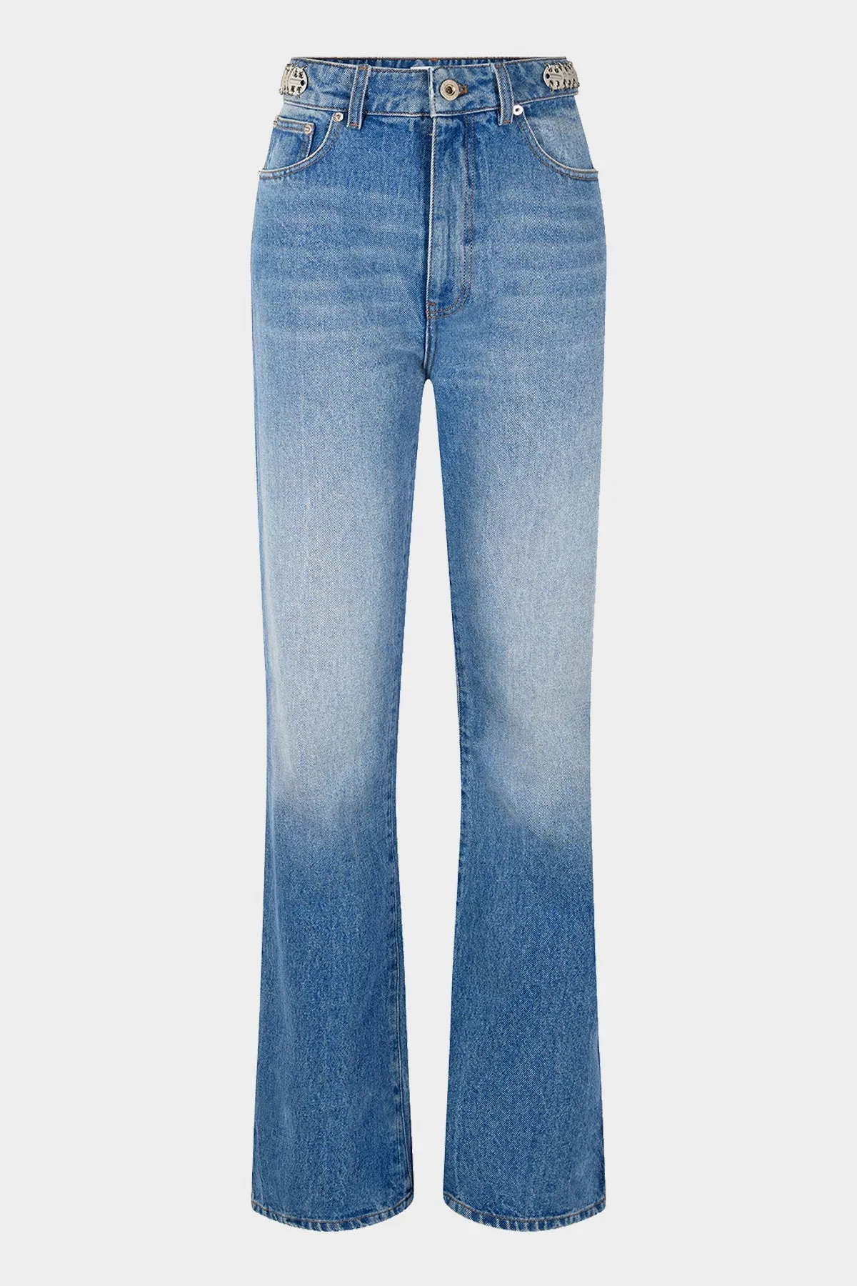 Denim Flare Pant in Denim Stone