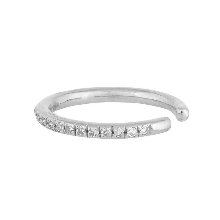 Diamond Thin Ear Cuff 14K