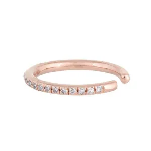Diamond Thin Ear Cuff 14K