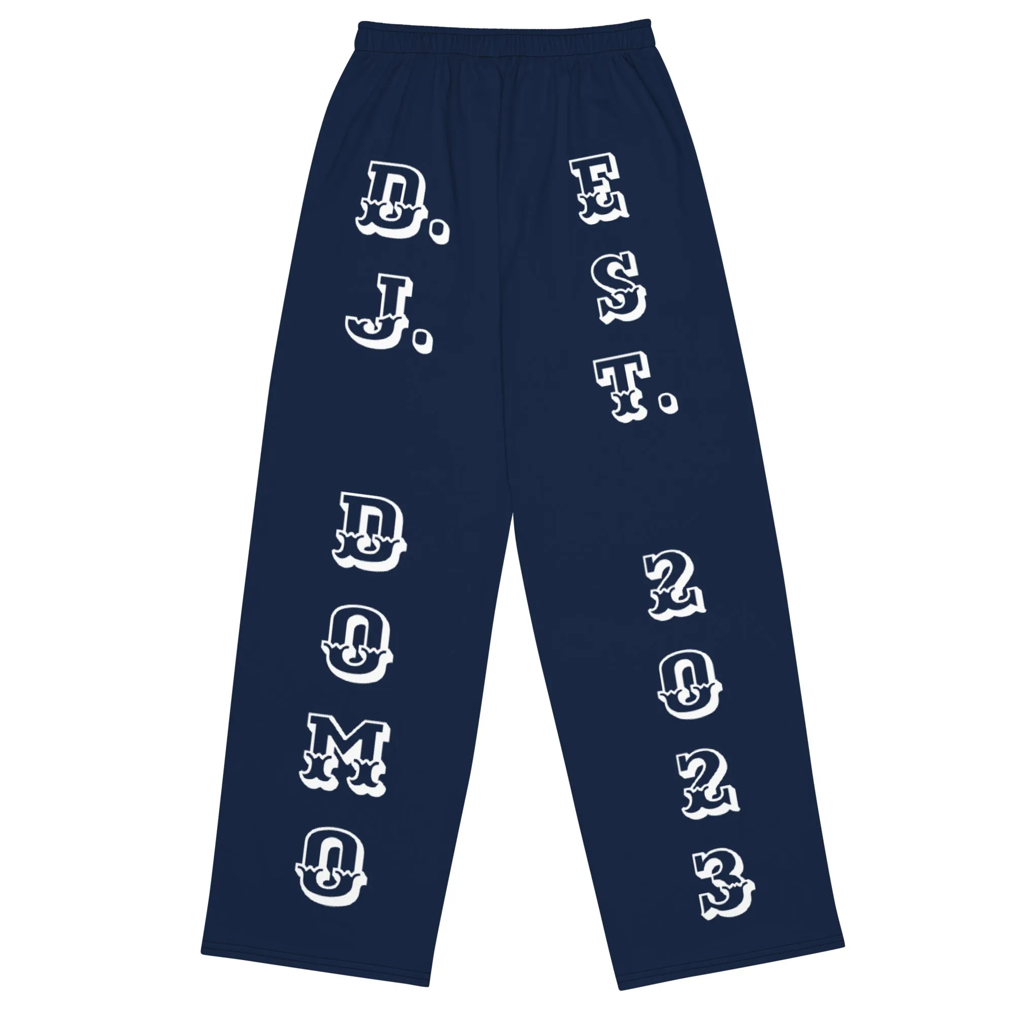 DJD SC- "It's A Charleston Thang" Unisex Wide-Leg Pants Navy/White/Yellow