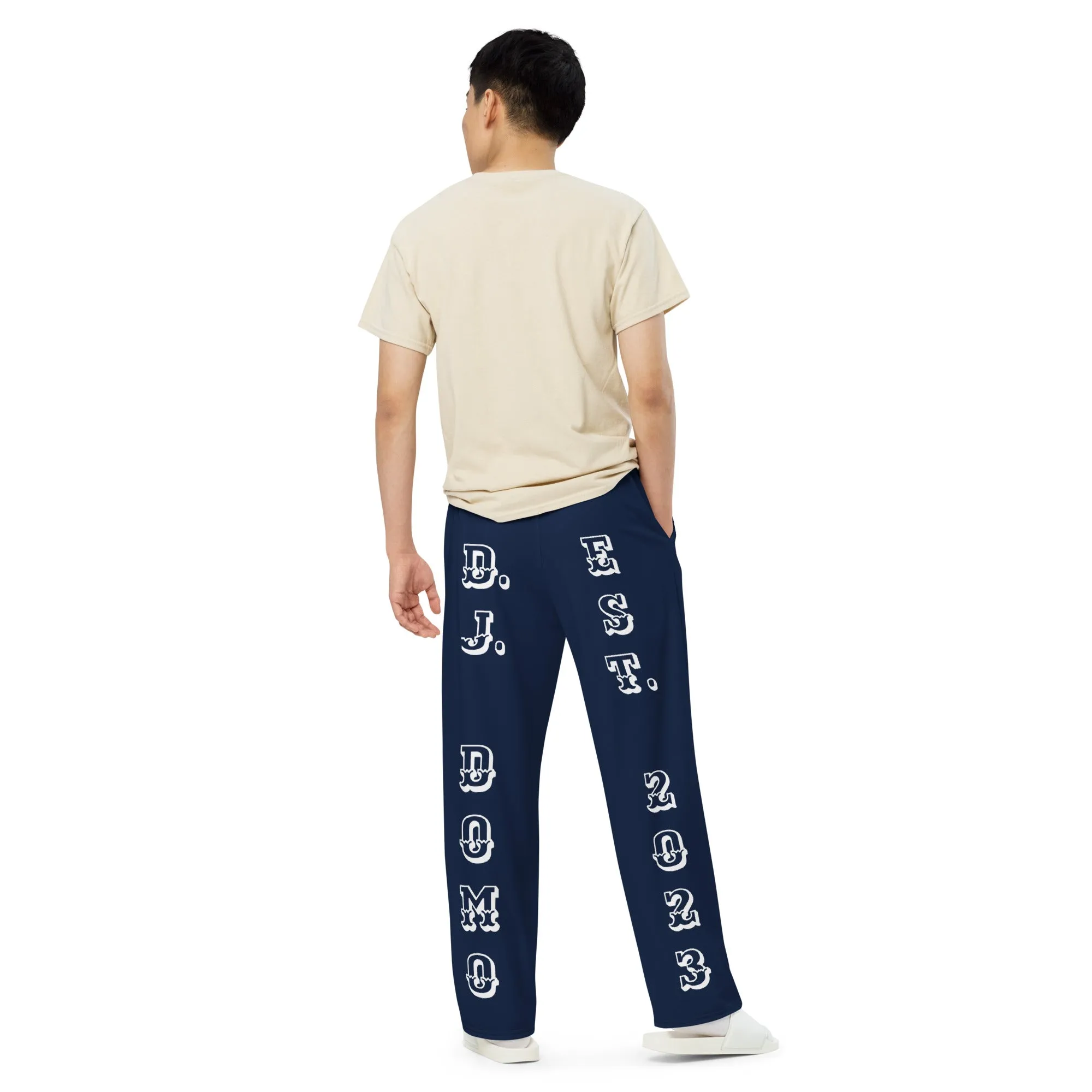 DJD SC- "It's A Charleston Thang" Unisex Wide-Leg Pants Navy/White/Yellow