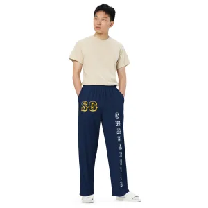 DJD SC- "It's A Charleston Thang" Unisex Wide-Leg Pants Navy/White/Yellow