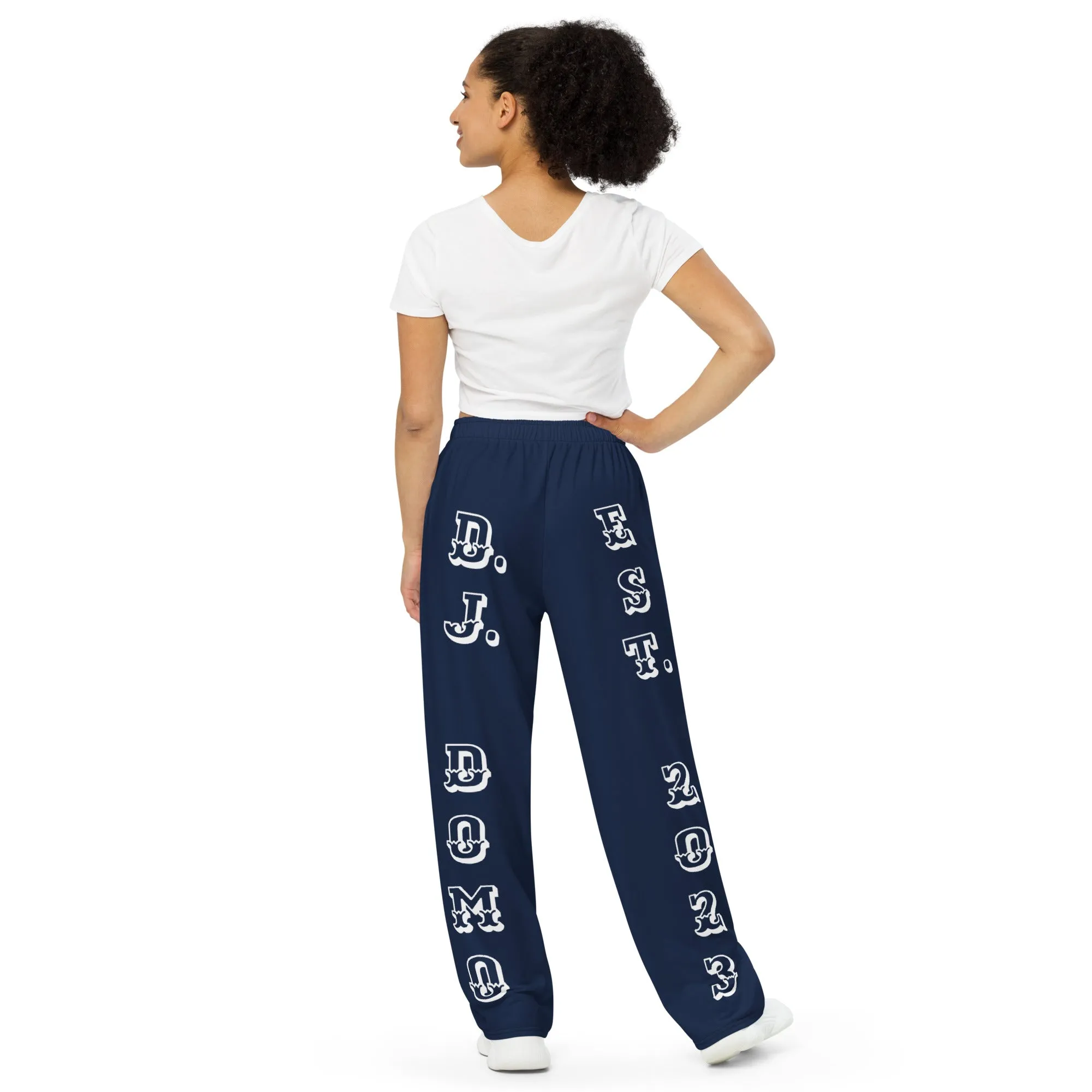 DJD SC- "It's A Charleston Thang" Unisex Wide-Leg Pants Navy/White/Yellow