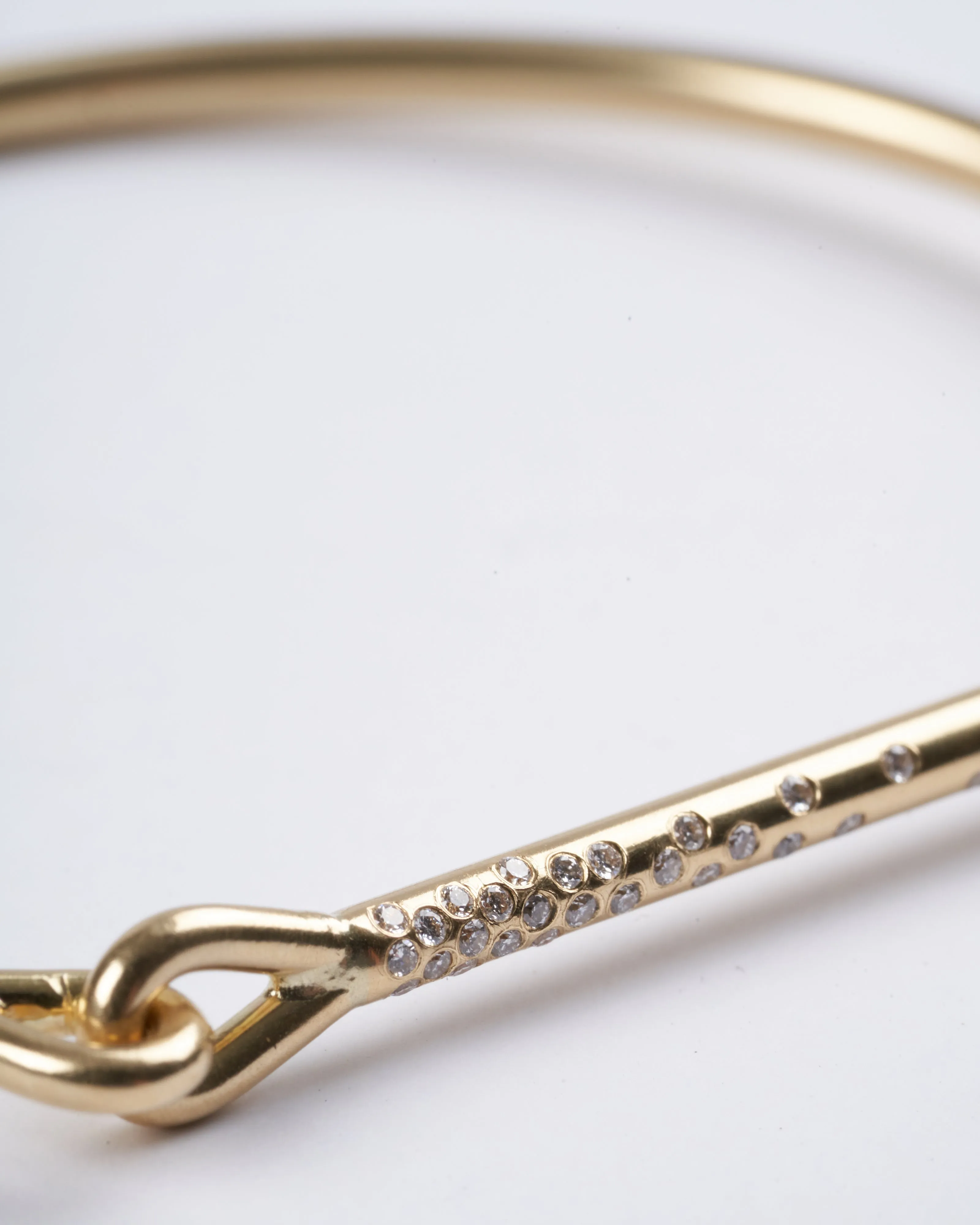 double scattered diamonds needle eye cuff