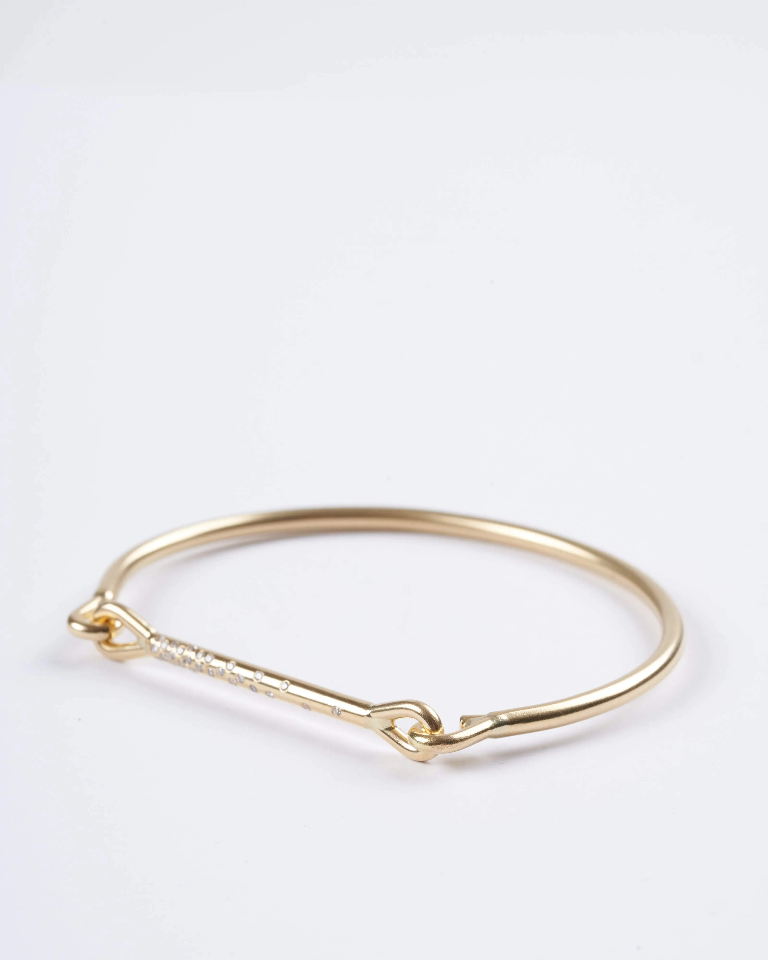 double scattered diamonds needle eye cuff