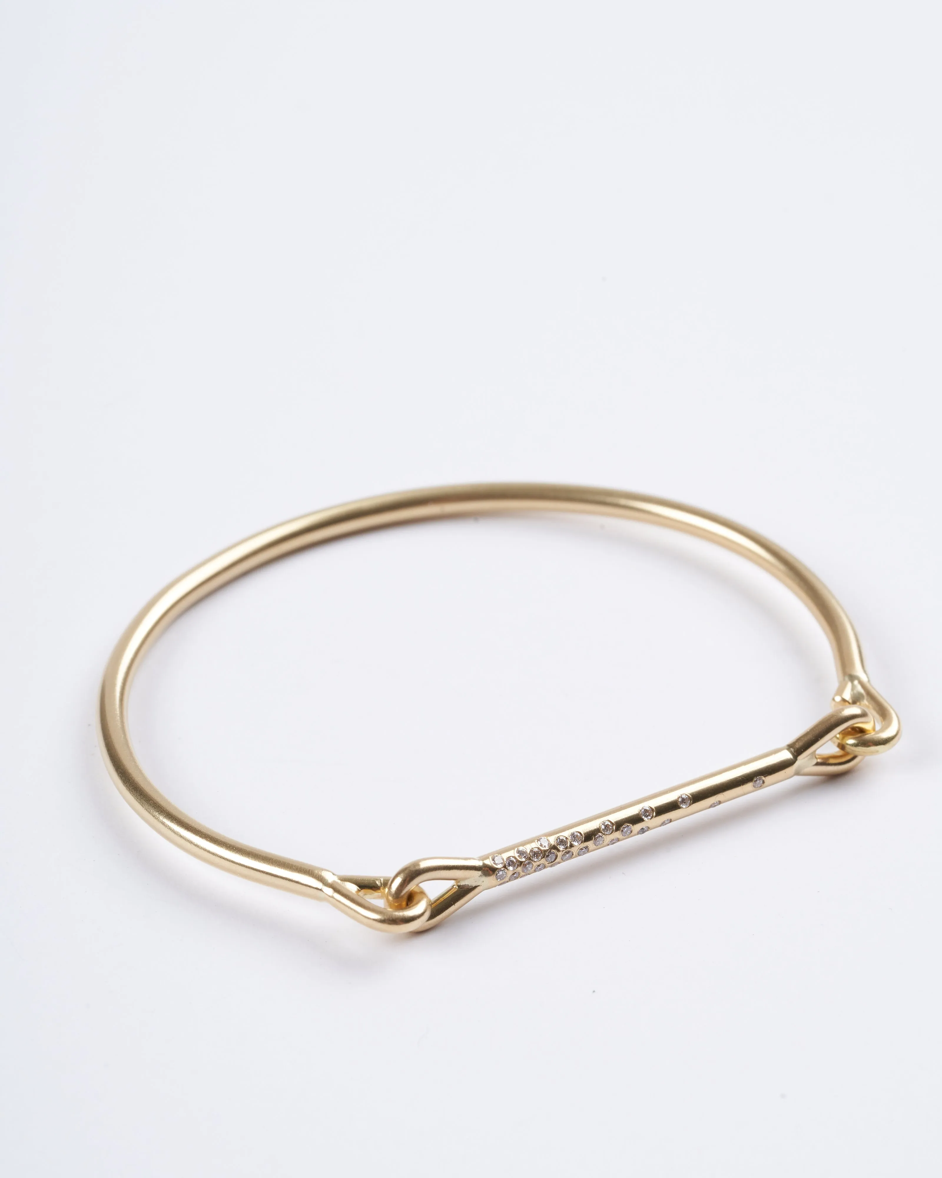 double scattered diamonds needle eye cuff