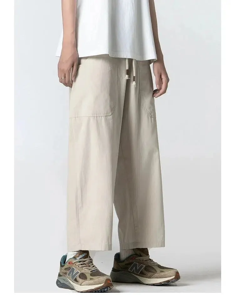 Drawstring Wide Leg Pants