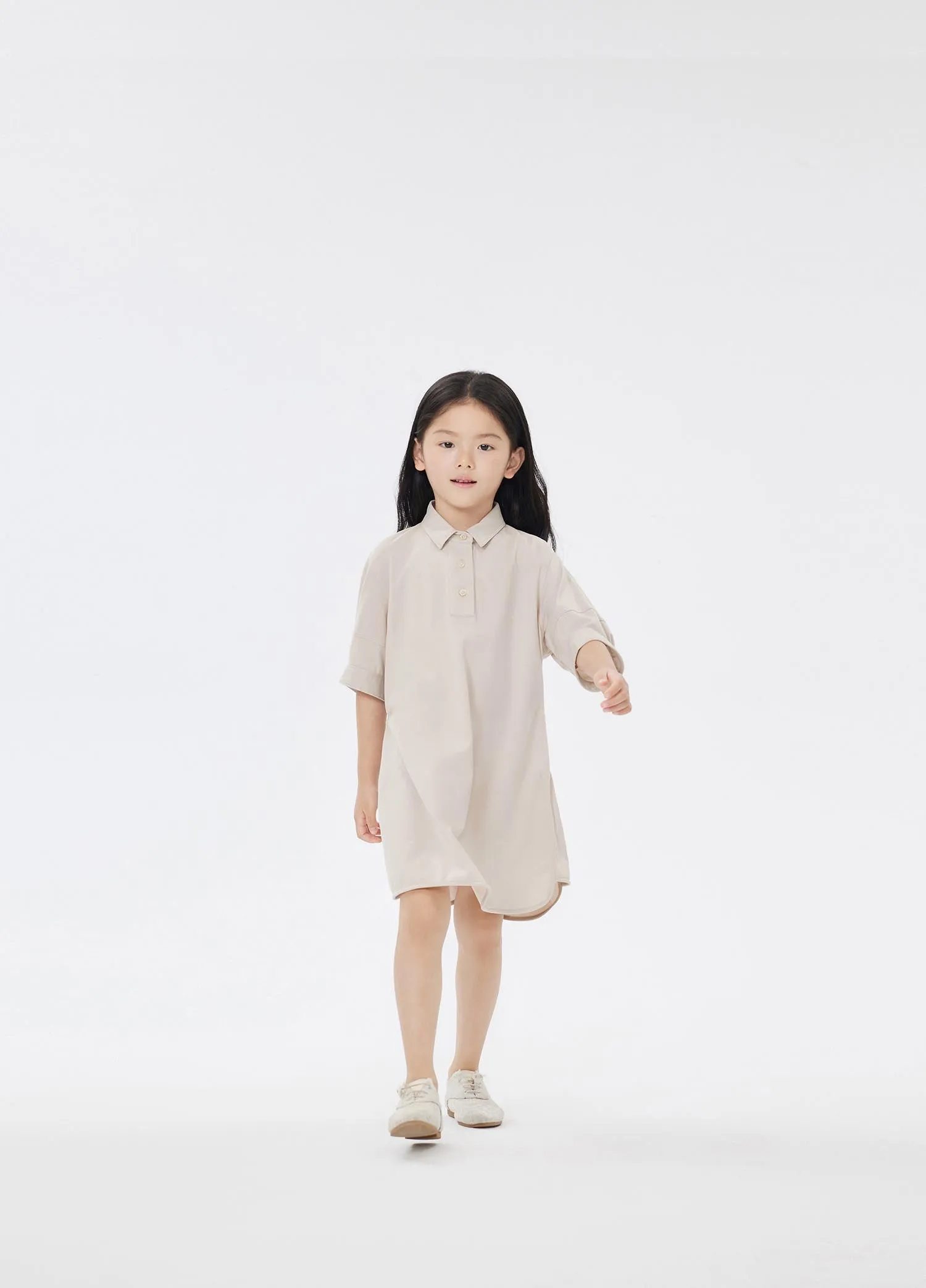 Dresses / jnby by JNBY Solid Shirt Style Short Sleeve Dress